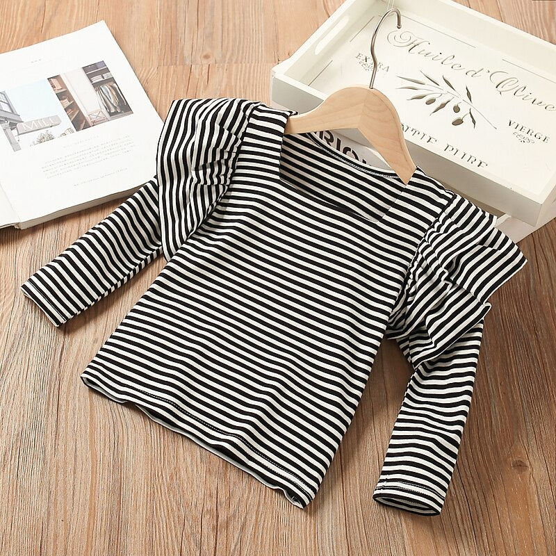 Starlet Stripe Cozy Tee - Soft Cotton Comfort T-Shirt for Women | Casual Everyday Wear & Lounge Outfits