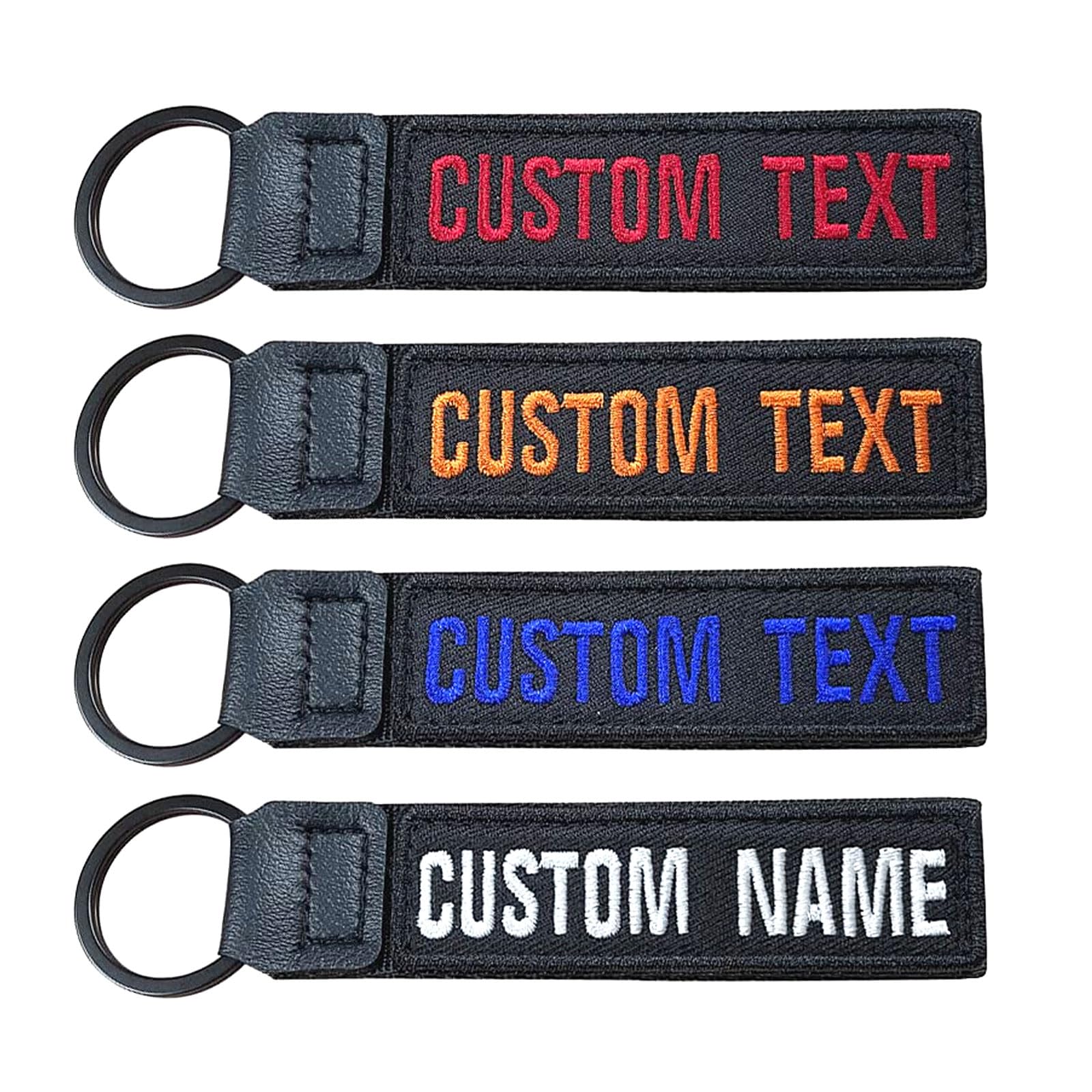 Custom Engraved Keychain for Men - Personalized Text Key Ring Accessories for Motorcycle, Car & Scooter Keys - Unique Gift Idea for Dad, Boyfriend & Husband - Durable Black Metal Keychain for Everyday Use