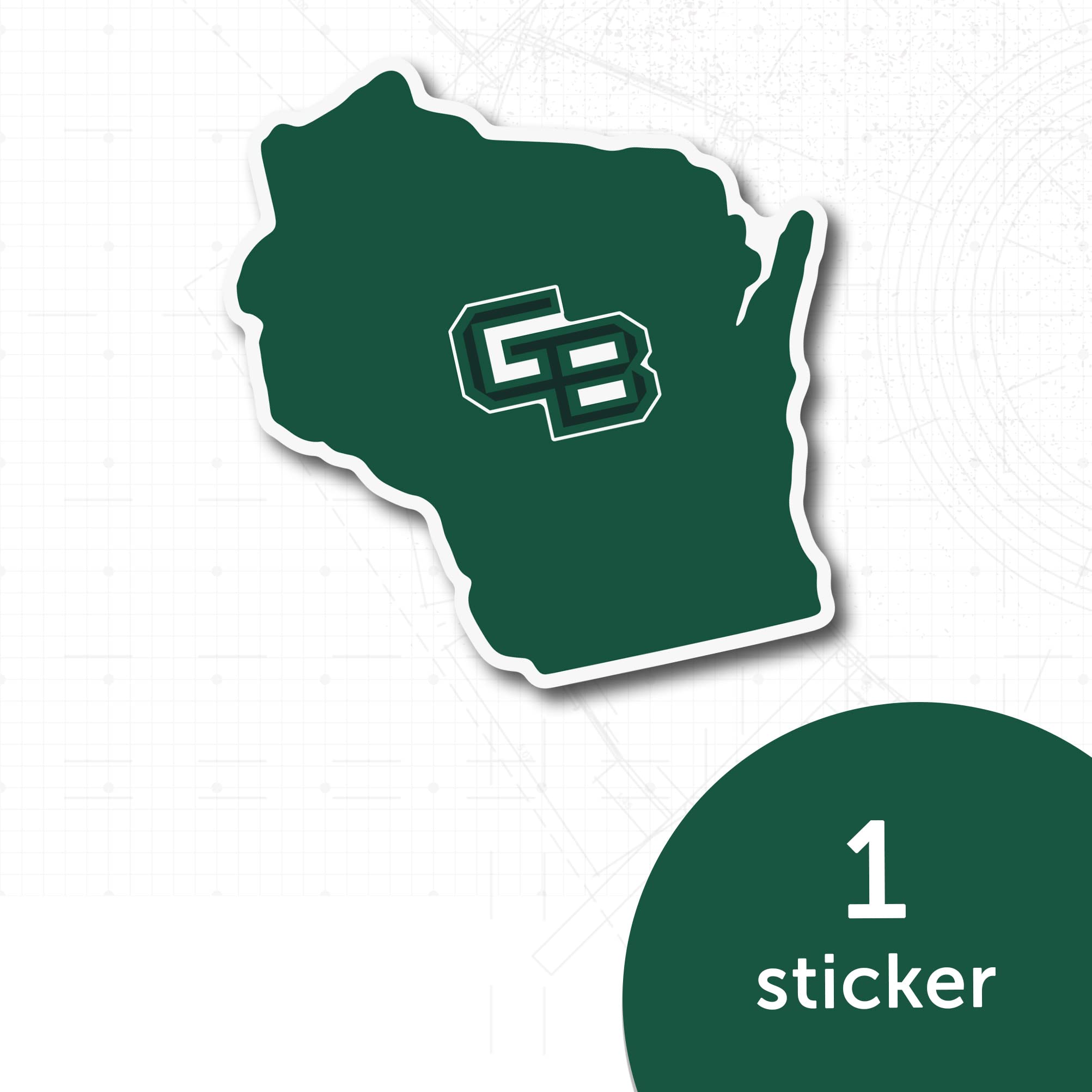 UWGB Phoenix Vinyl Decal - University of Wisconsin Green Bay Sticker for Laptop, Water Bottle, Car & Scrapbook | Desert Cactus Design with State Border | Perfect for College Pride, School Spirit & DIY Crafts