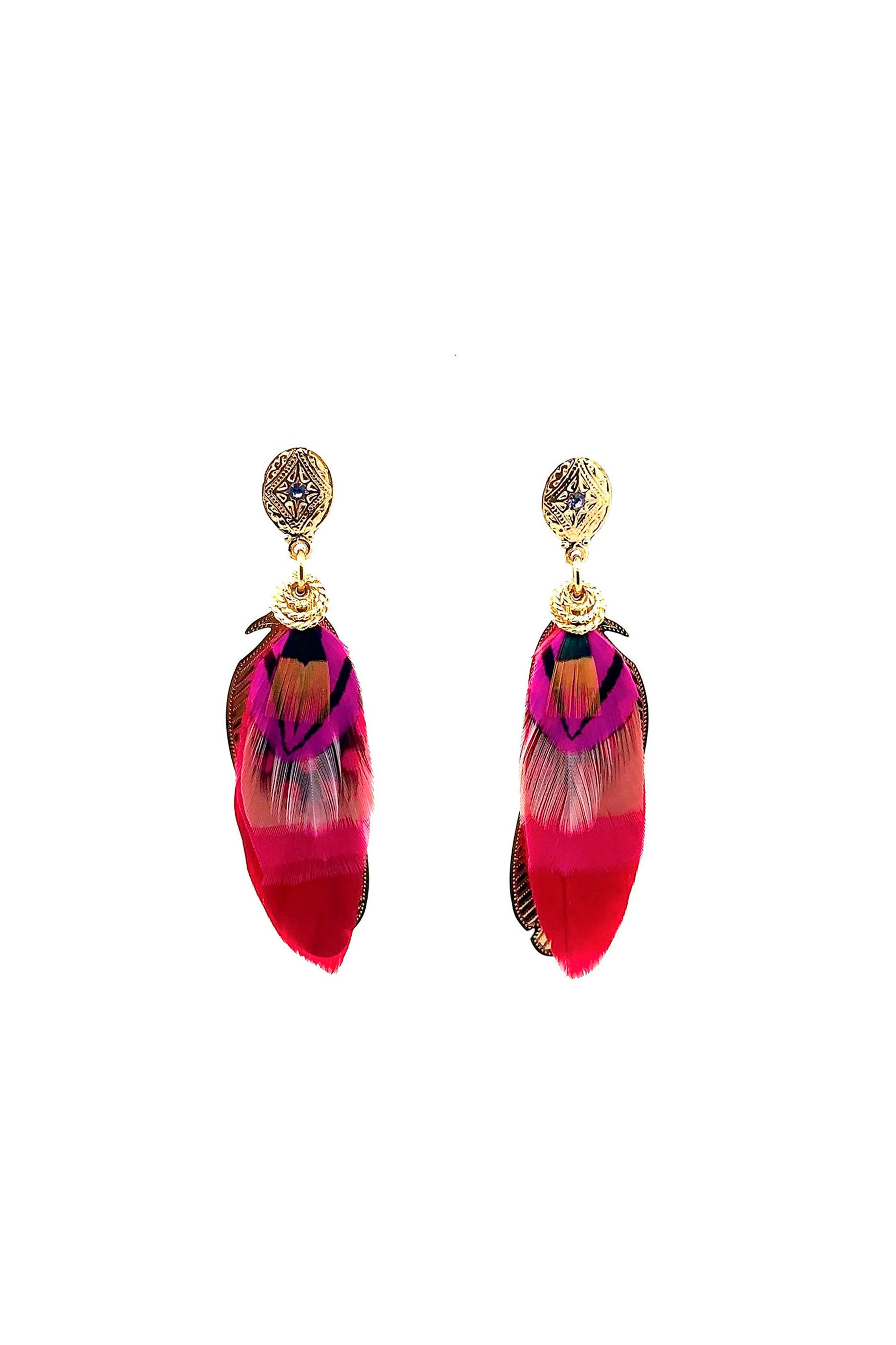 Gas Bijoux Sao Earrings - Red Crystal Dangle Earrings for Women | Elegant Party & Evening Wear Jewelry