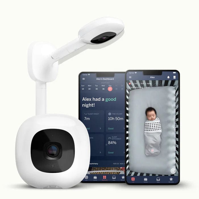 Nanit Pro Smart Baby Monitor with Wall Mount - HD Video, Night Vision & Sleep Tracking for Newborns & Toddlers - Perfect for Nursery, Bedroom & Travel Use