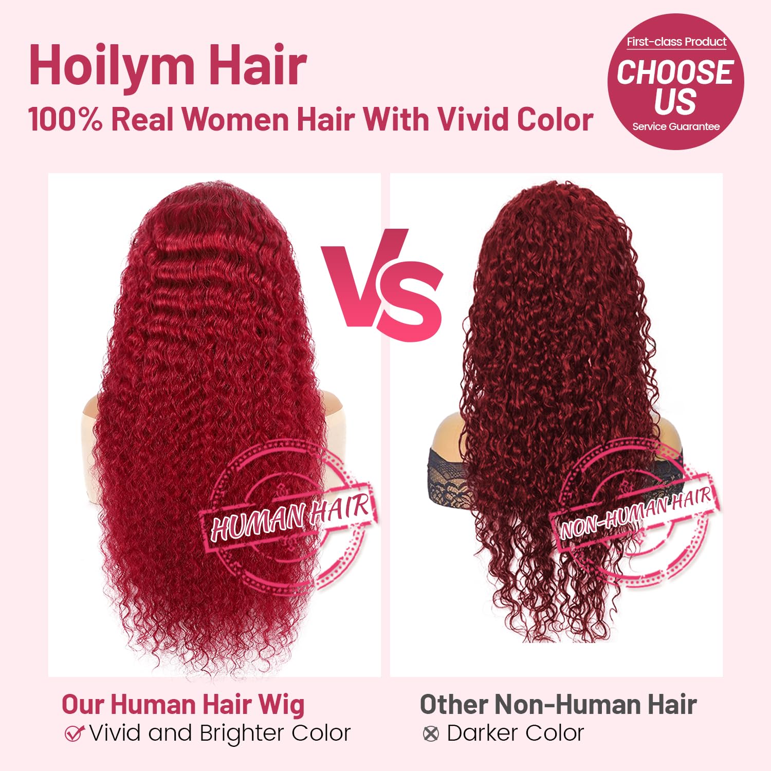 99J Burgundy Lace Front Wigs Human Hair 13x4 Deep Wave - 180% Density HD Transparent Lace - Pre Plucked with Baby Hair - 24 Inch Wet & Wavy Red Curly Wig for Women | Perfect for Cosplay, Parties, Weddings & Daily Styling