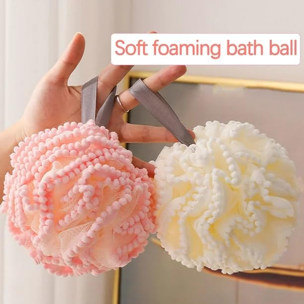 B-LADY Super Soft Colorful Shower Loofah Sponge - Exfoliating Body Scrubber for Men & Women - Pack of 2 - Gentle Skin Cleansing & Full Lather - Perfect for Daily Shower, Spa & Bath Time Relaxation