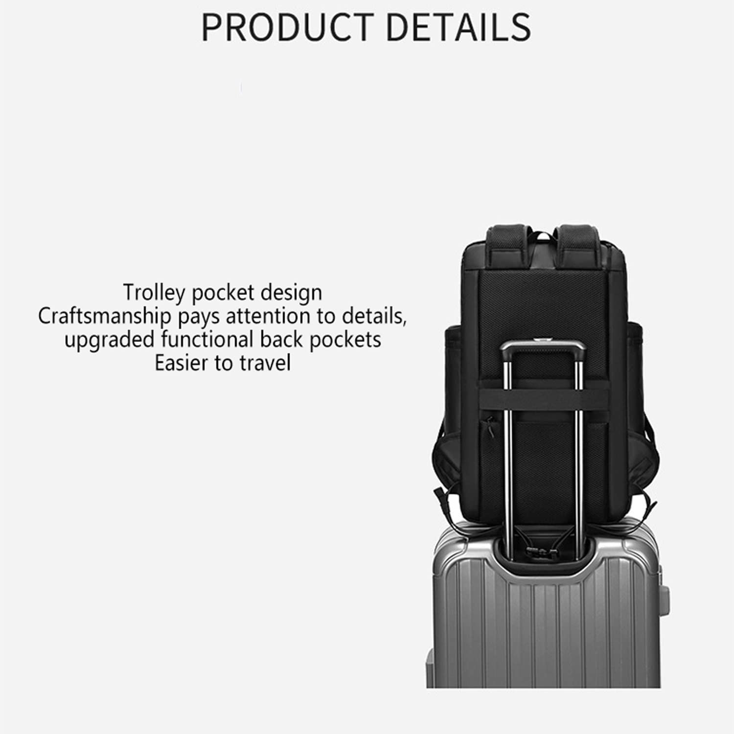 Durable Men's Travel Backpack with USB Charging Port & Headphone Jack - Water-Resistant Laptop Backpack with Shoe Compartment & Wet/Dry Separation - Perfect for Business Trips, Gym, Hiking & Daily Commute