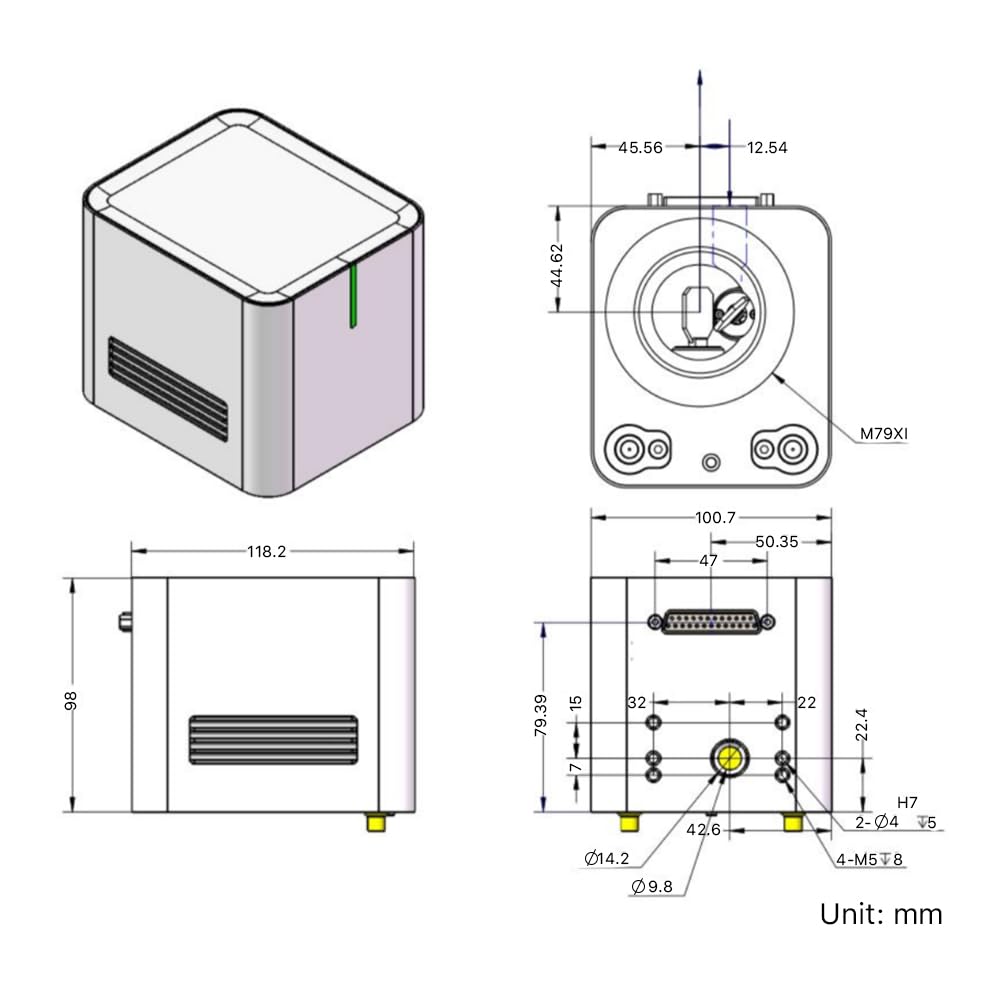 High-Speed Cloudray Fiber Galvo Scanner - 2000mm/s Laser Marking Speed for 1064nm Fiber Machines | Precision Engraving for Metal, Plastic & Jewelry