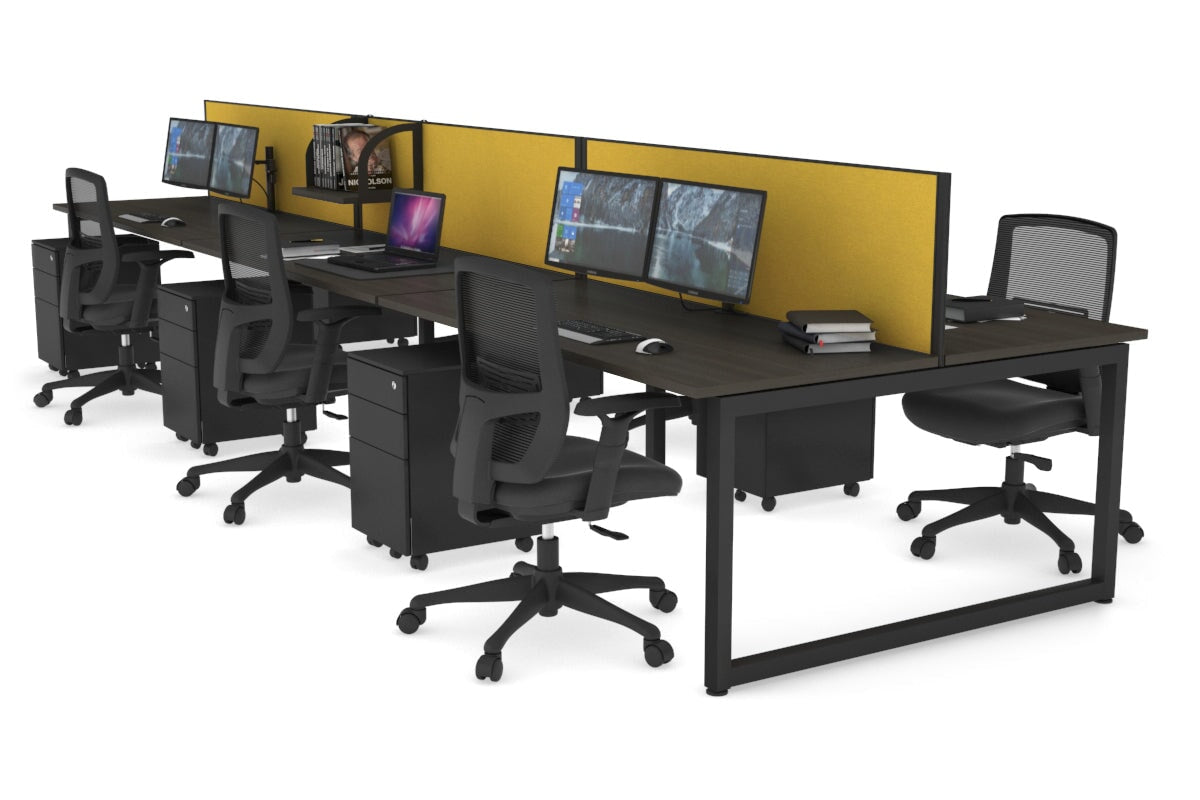 Quadro Loop Legs 6-Person Office Workstation Desk [1800L x 700W] - Modern Collaborative Workspace Solution for Team Projects & Open Office Layouts