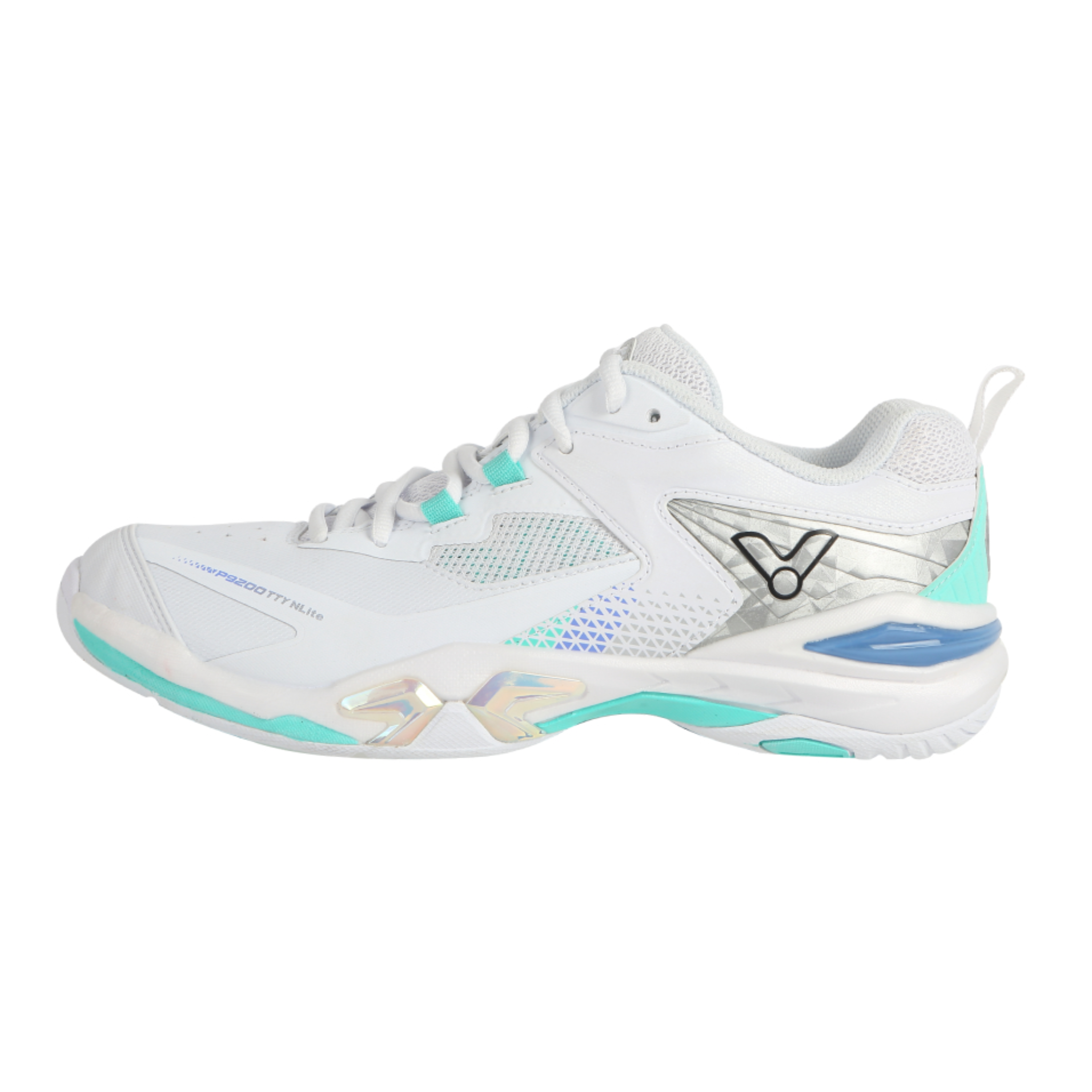 Victor P9200TTY NitroLite Professional Badminton Shoes - Lightweight Cushioned Court Shoes for Men & Women [White/Green] - Perfect for Indoor Sports & Training