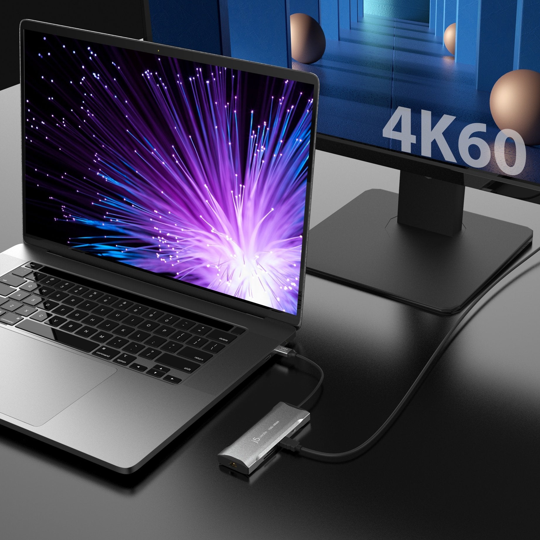 4K60 Elite USB C® 10Gbps Mini Dock - Portable USB C Hub with HDMI, Ethernet & USB Ports for MacBook Pro, Dell XPS, Surface Pro - Perfect for Home Office, Gaming & Video Editing