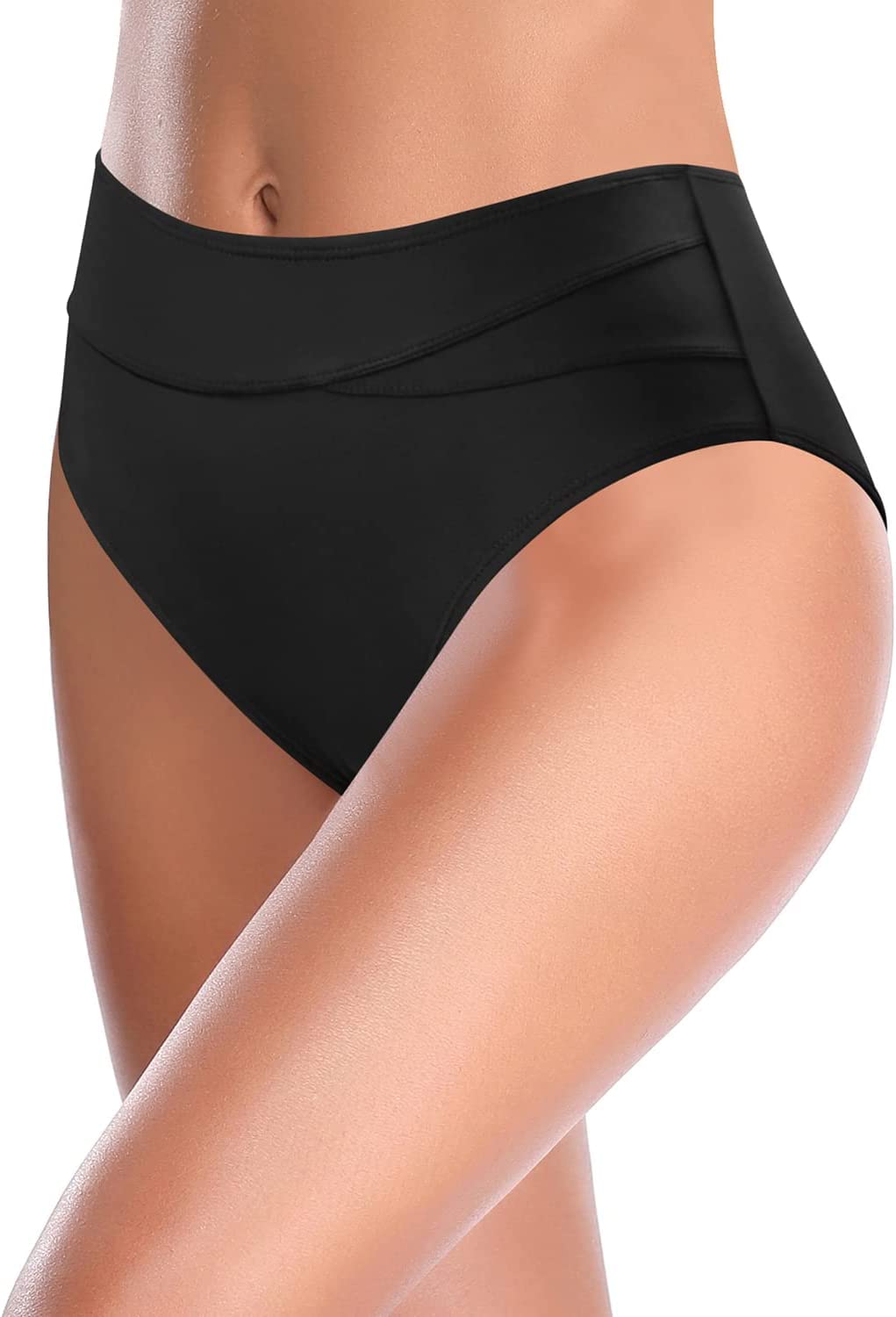 SHEKINI Women's High Waisted Bikini Bottom - Tummy Control Swimwear Bathing Suit for Women - Perfect for Beach, Pool, and Summer Vacations