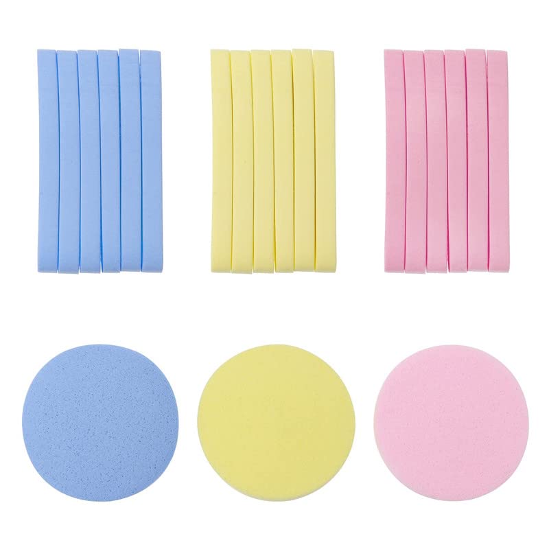 120 Count Compressed PVA Facial Sponges for Makeup Removal | Professional Exfoliating & Cleansing Face Wash Sponges | Spa Quality Beauty Pads for Women (Yellow, Pink, Purple) | Perfect for Daily Skincare & Travel