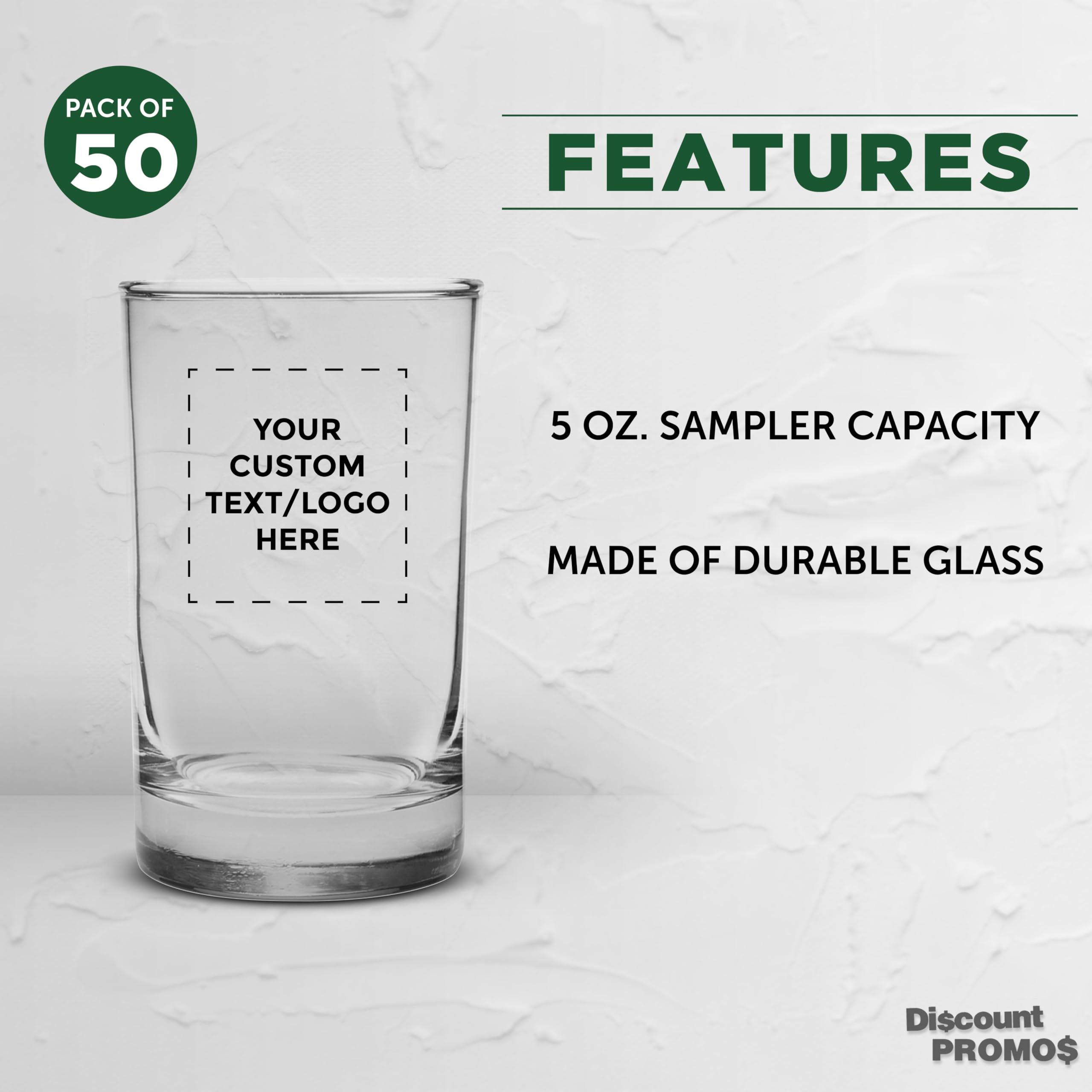 Premium 5 oz Crystalline Sampler Glasses - Set of 50 Bulk Pack, Clear Stackable Shot Glasses for Weddings, Restaurants & Events - Perfect for Cocktails, Tastings & Breakfast Juice - Durable Drinkware for Commercial & Home Use