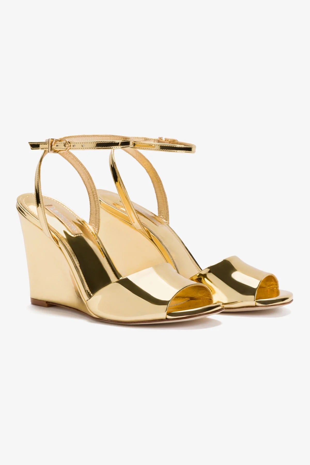 Yves Gold Specchio Wedge Sandals - Stylish Comfort for Women | Perfect for Summer, Beach, and Casual Outings