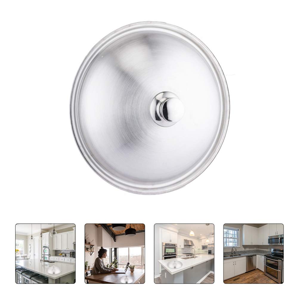 Universal Stainless Steel Pot Lid Cover - Hemoton Dome Kitchen Pan Cover for Frying Pans, Woks & Hot Pots | Durable Replacement Lid for Cooking, Steaming & Basting