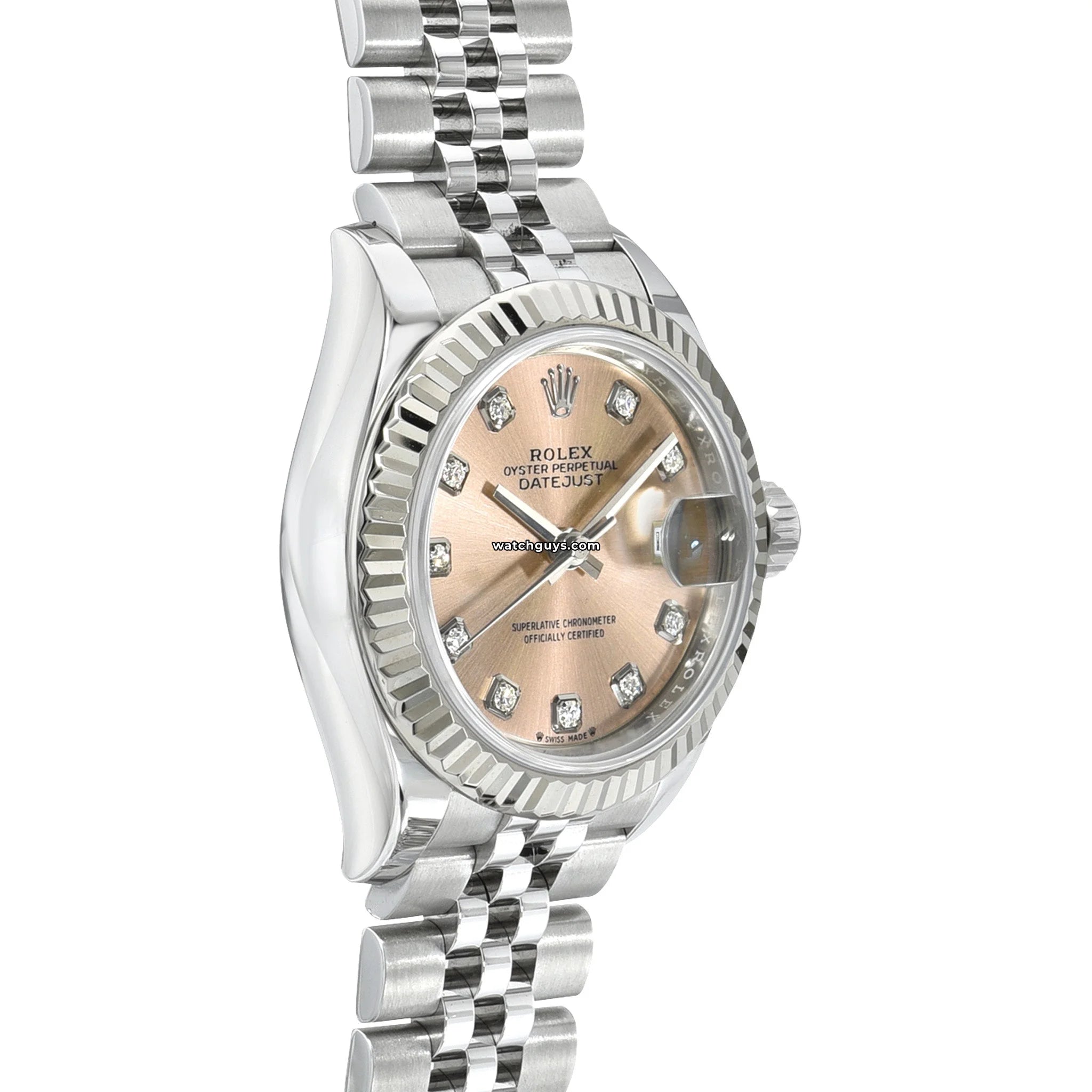 Authentic Rolex Datejust 279174 Women's Watch - Pink Dial, Diamond Markers, Jubilee Bracelet | Luxury Timepiece for Special Occasions & Gifts
