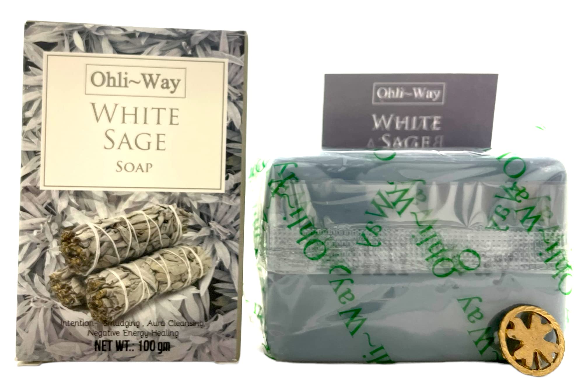 Organic White Sage Soap Bar - Natural Cleansing & Purifying for Skin - Handmade with Essential Oils - Perfect for Aromatherapy, Meditation & Spiritual Cleansing Rituals