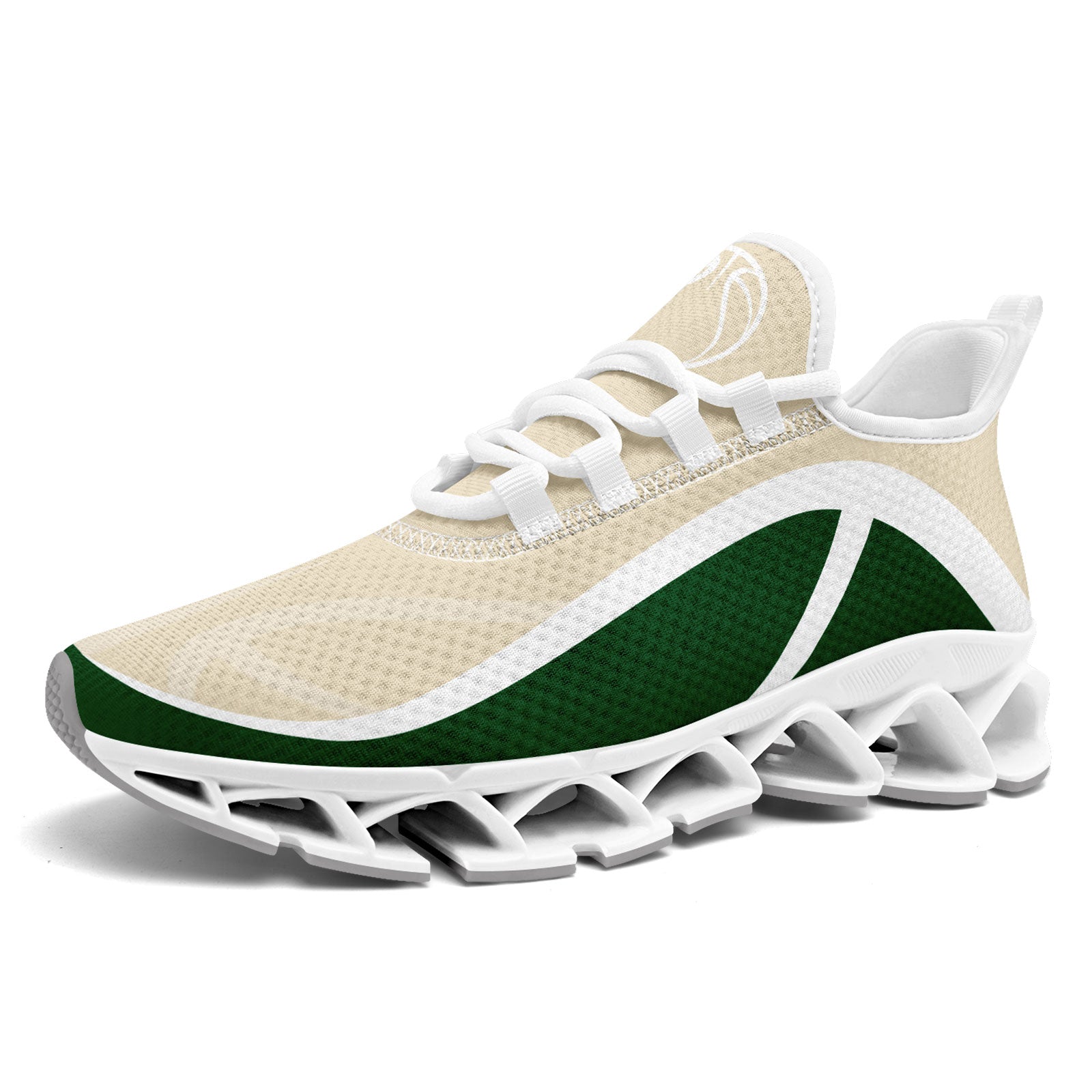 Custom Green Cream Maxsoul Sneakers - Personalized Comfort Shoes FN003XD D020391 Size 14 | Trendy Casual Wear for Men & Women, Perfect for Walking, Gym, and Street Fashion