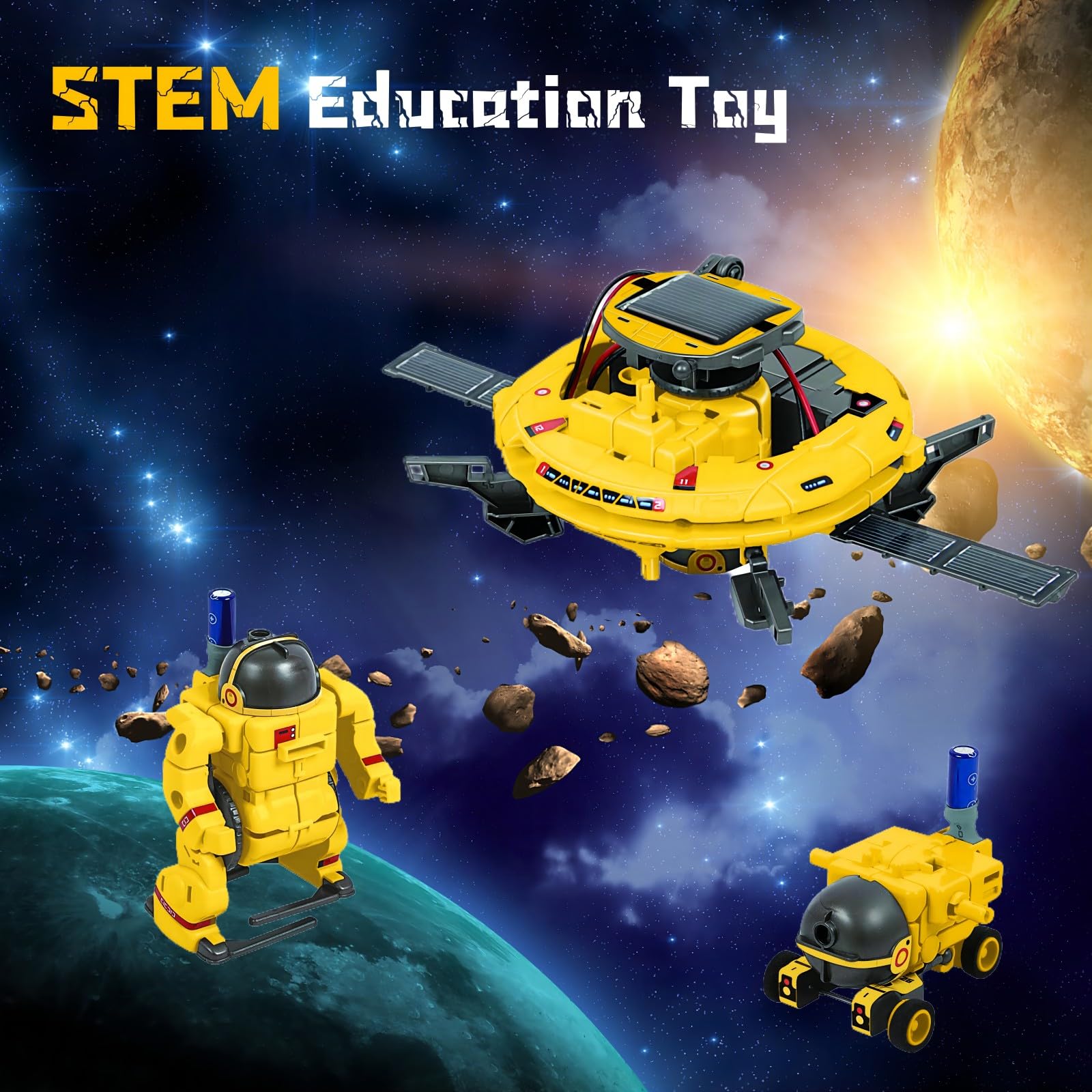 STEM 6-in-1 Solar Robot Kit for Kids 8-12 - Educational Science Building Toys, DIY Engineering Projects for Boys & Girls Ages 8-12 - Perfect Birthday Gift for Teens - Fun Learning Activities for Home & Classroom