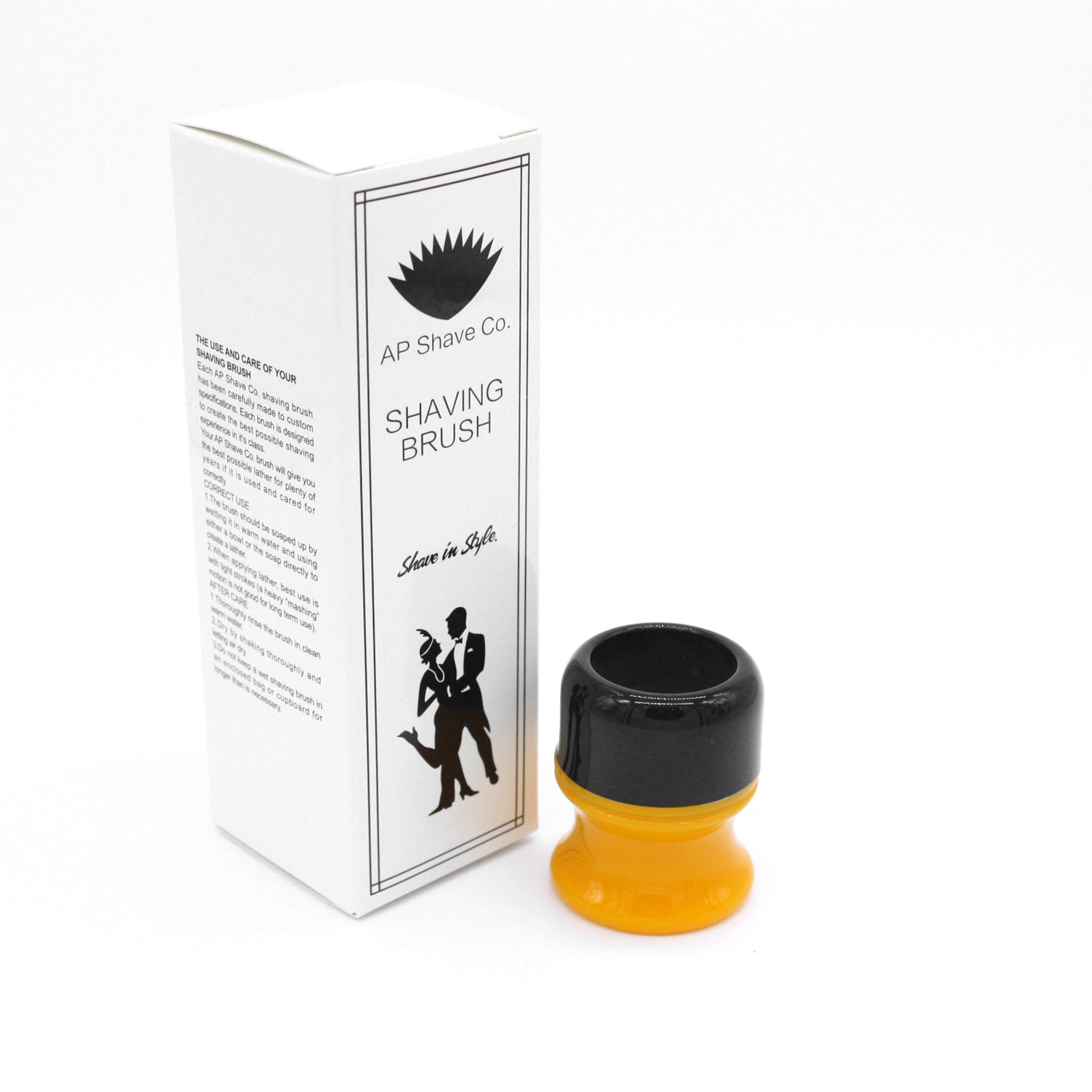 Premium Black Butterscotch Shaving Brush Handle for 20mm & 22mm Knots - Factory Second - Perfect for Wet Shaving & Grooming Kits