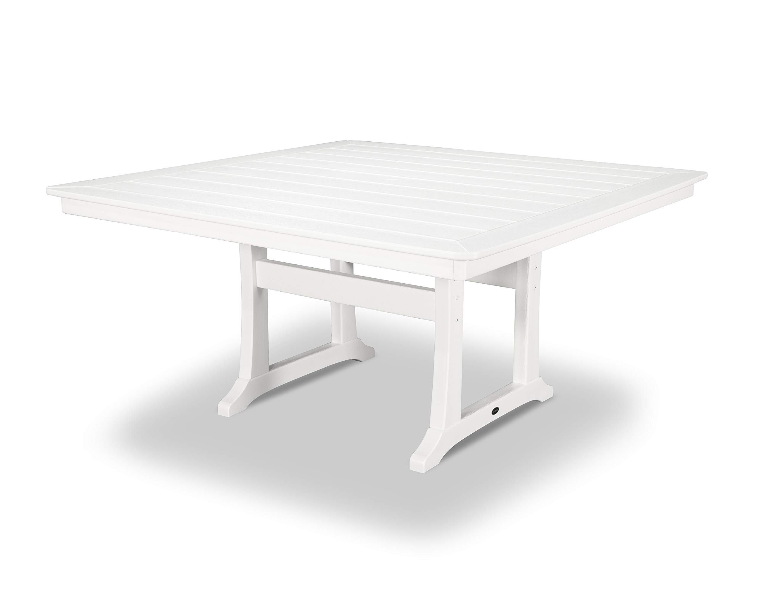 POLYWOOD® White Outdoor Dining Table - Weather-Resistant, Durable & Eco-Friendly - Perfect for Patio, Garden, and Poolside Gatherings