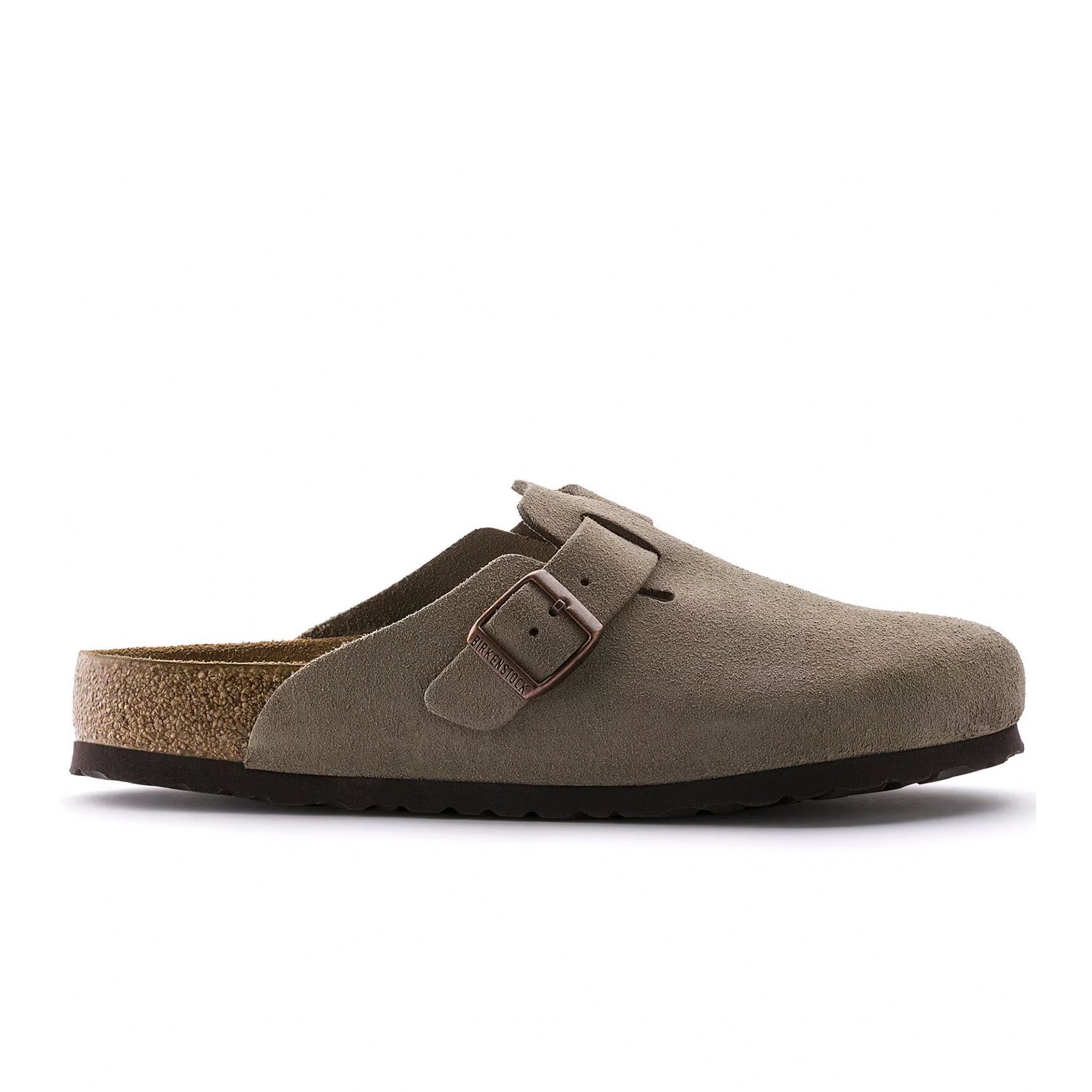 Birkenstock Boston Soft Footbed Narrow Clog - Unisex Taupe Suede Comfortable Slip-On Shoes for Men & Women | Perfect for Home, Office & Casual Wear