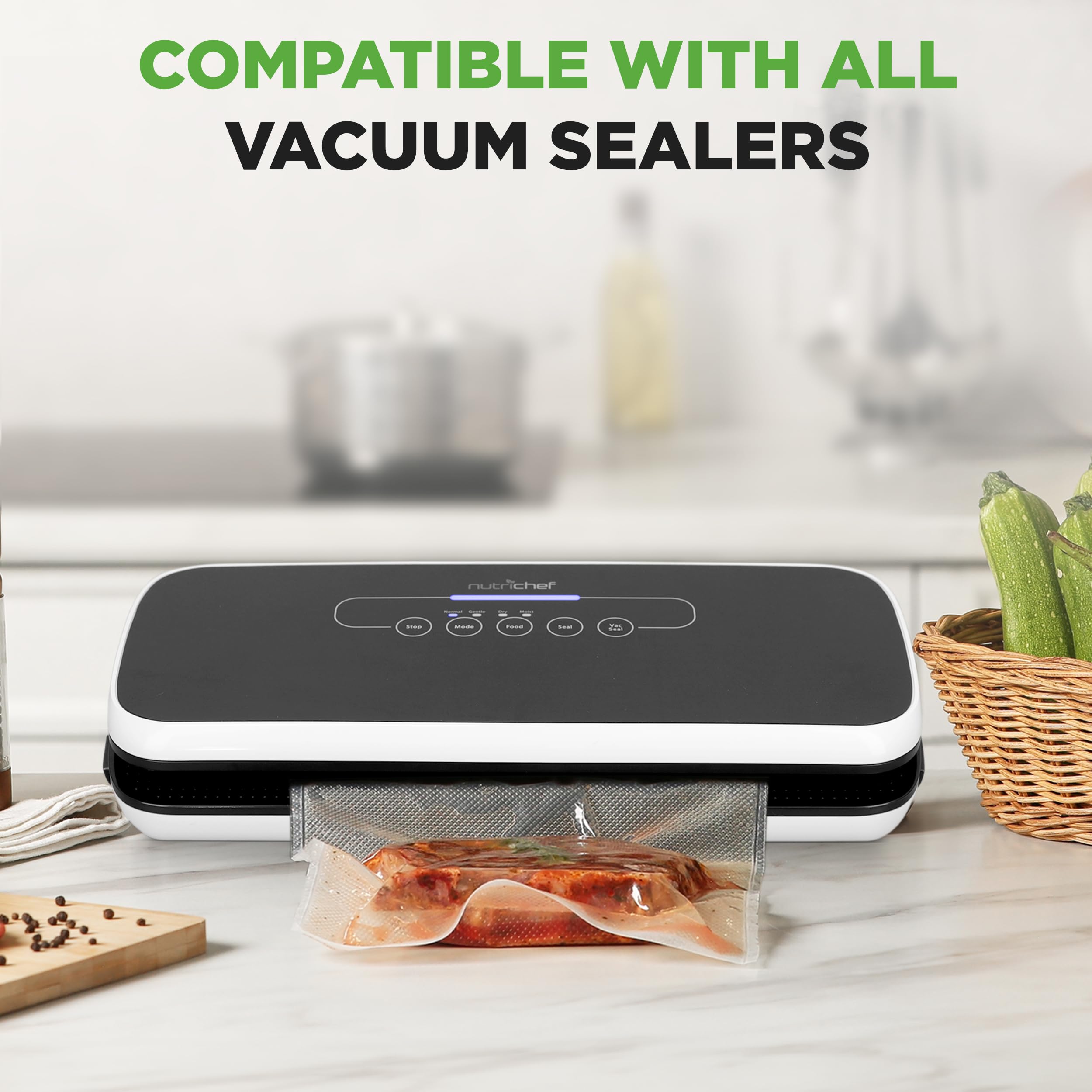 NutriChef Vacuum Sealer Bags 8
