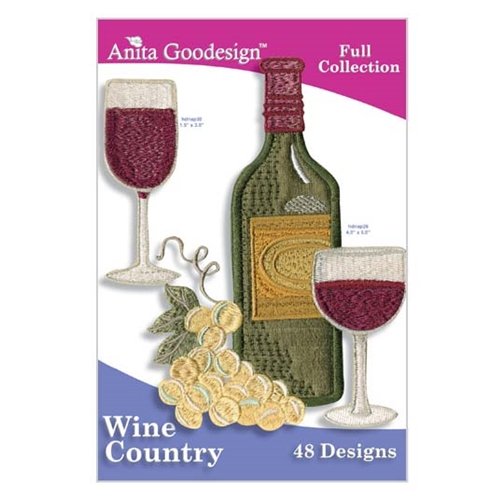 Anita Goodesign Wine Country Embroidery Collection - Premium Machine Embroidery Designs for Home Decor, Kitchen Towels & Gifts | Perfect for DIY Crafting, Quilting & Sewing Projects
