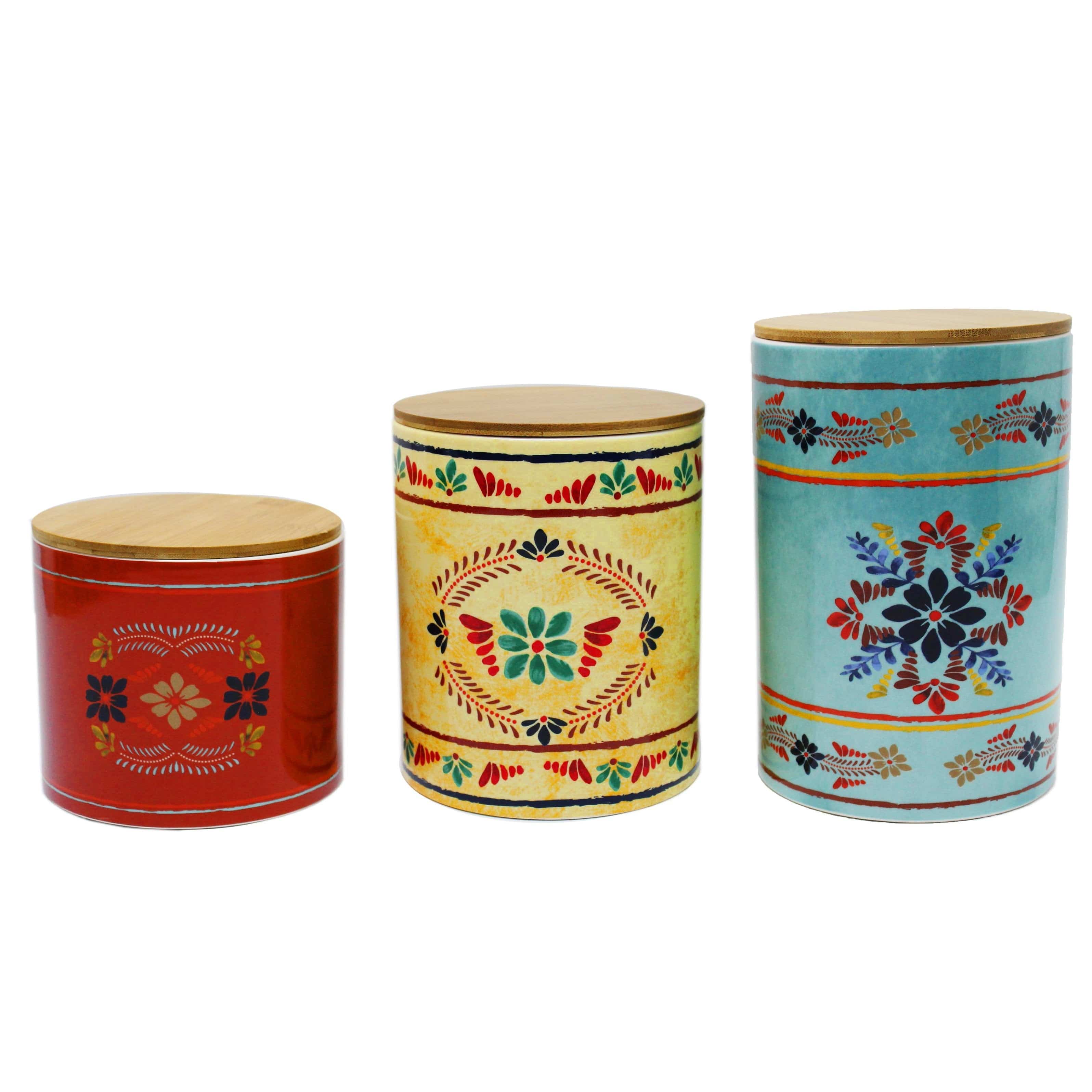 Premium Bonita 3-Piece Airtight Canister Set for Flour, Sugar & Coffee - Perfect for Kitchen Storage & Pantry Organization