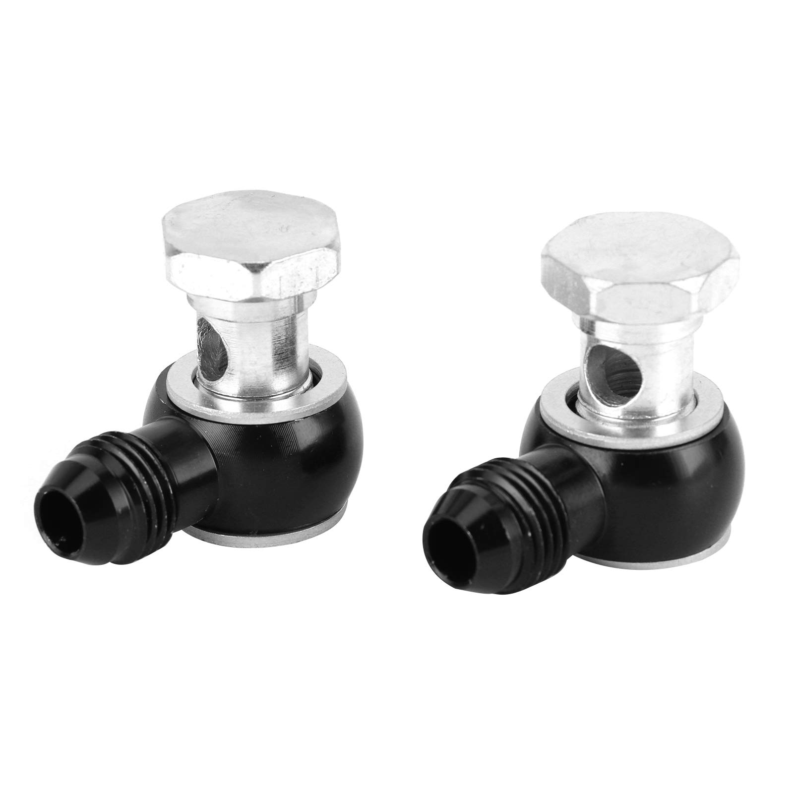 Acouto 90 Degree Banjo Fittings 6AN x 1/4NPSM - Oil Cooler Connector & Transmission Cooler Fitting for GM 4L80E (1997-2010) - Perfect for Transmission Oil Line Repair & Performance Upgrades