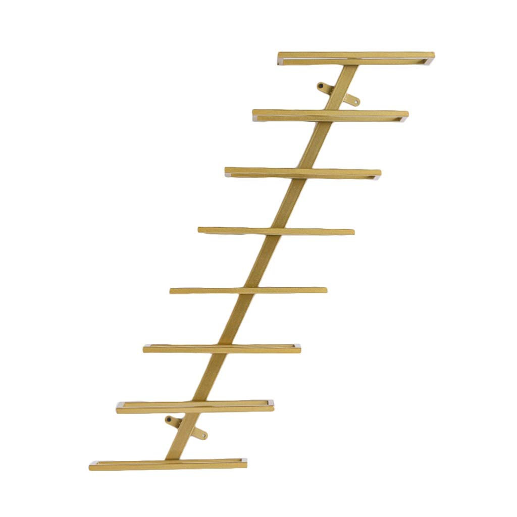 Gold Metal Wall Mounted Wine Rack - 6 Bottle Multi-Layer Wine Holder for Kitchen, Bar & Dining Room Decor - Space Saving Wine Storage Solution (27.8 x 7.9 cm) - Perfect for Home, Restaurant & Wine Cellar Organization