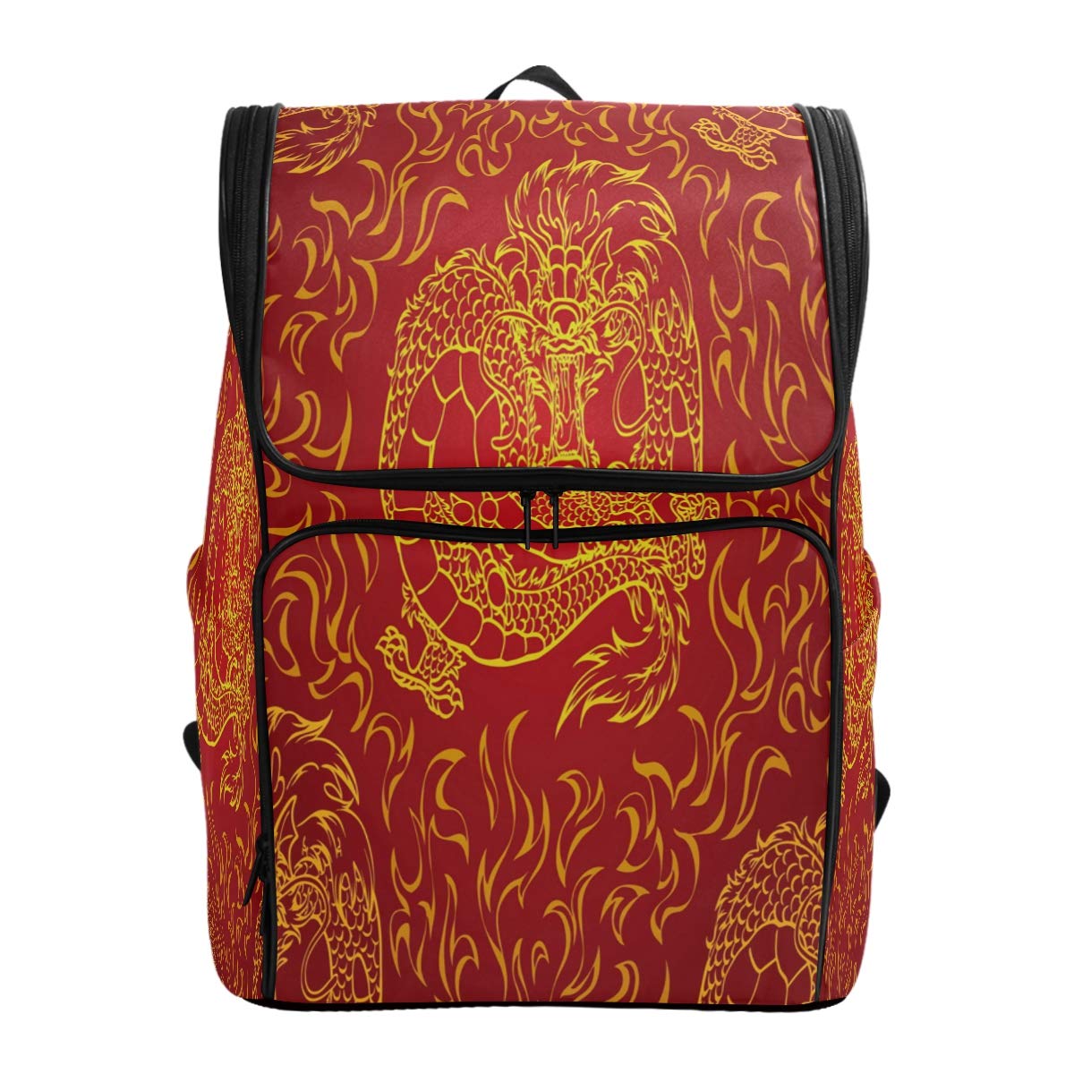 ALAZA Chinese Dragon Fire Backpack - Stylish School Backpack for Travel, Work & Daily Use - Durable Shoulder Bag for Students & Professionals - Perfect for Hiking, Commuting & Outdoor Adventures