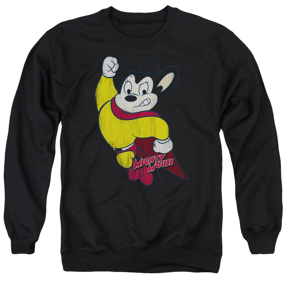 Mighty Mouse Classic Hero Unisex Adult Crewneck Sweatshirt for Men & Women - Casual Wear, Gift Idea, Pop Culture Apparel
