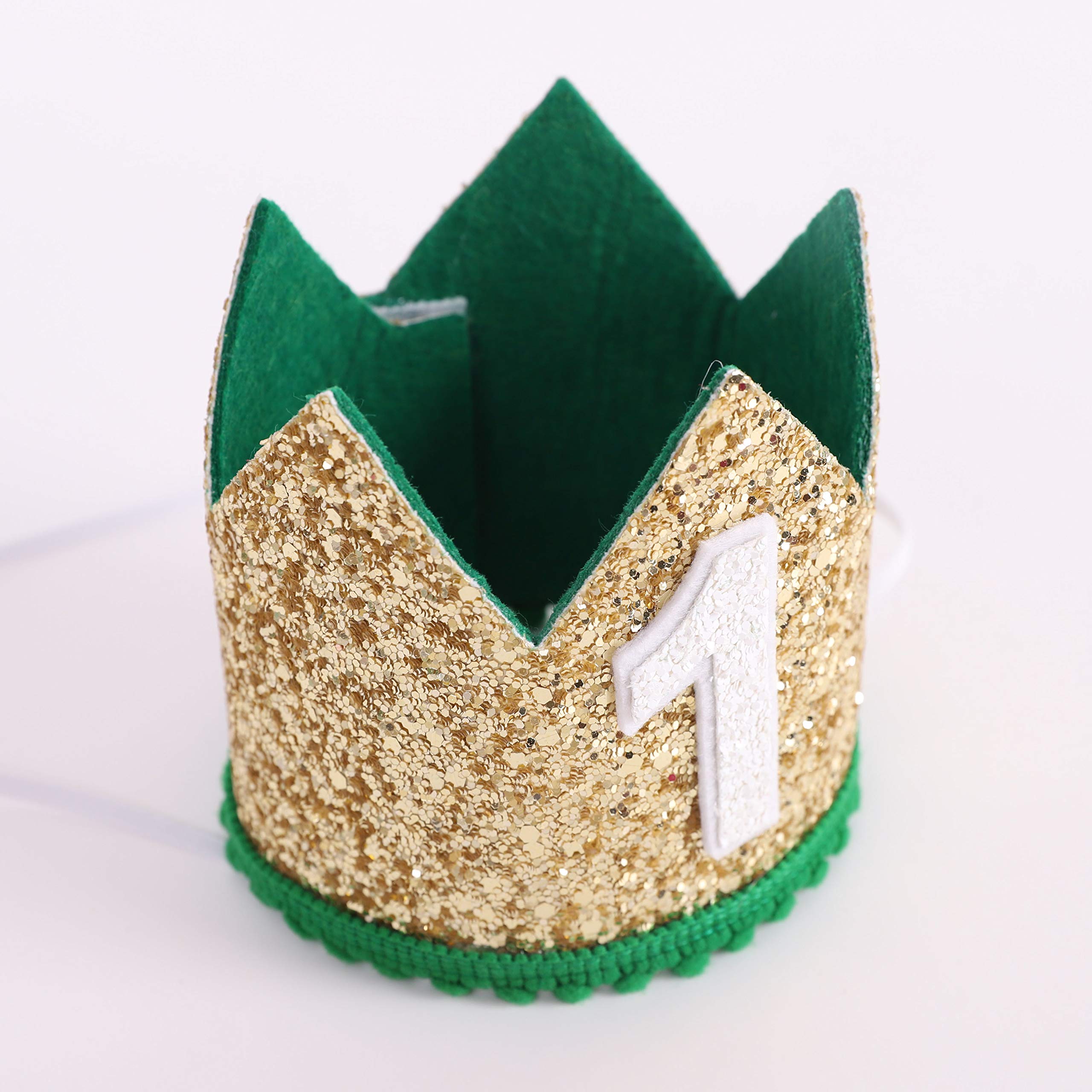 Wild One 1st Birthday Hat - Green & Gold Party Decor for Baby's First Birthday | Perfect for 1st Birthday Photos, Cake Smash & Milestone Celebrations
