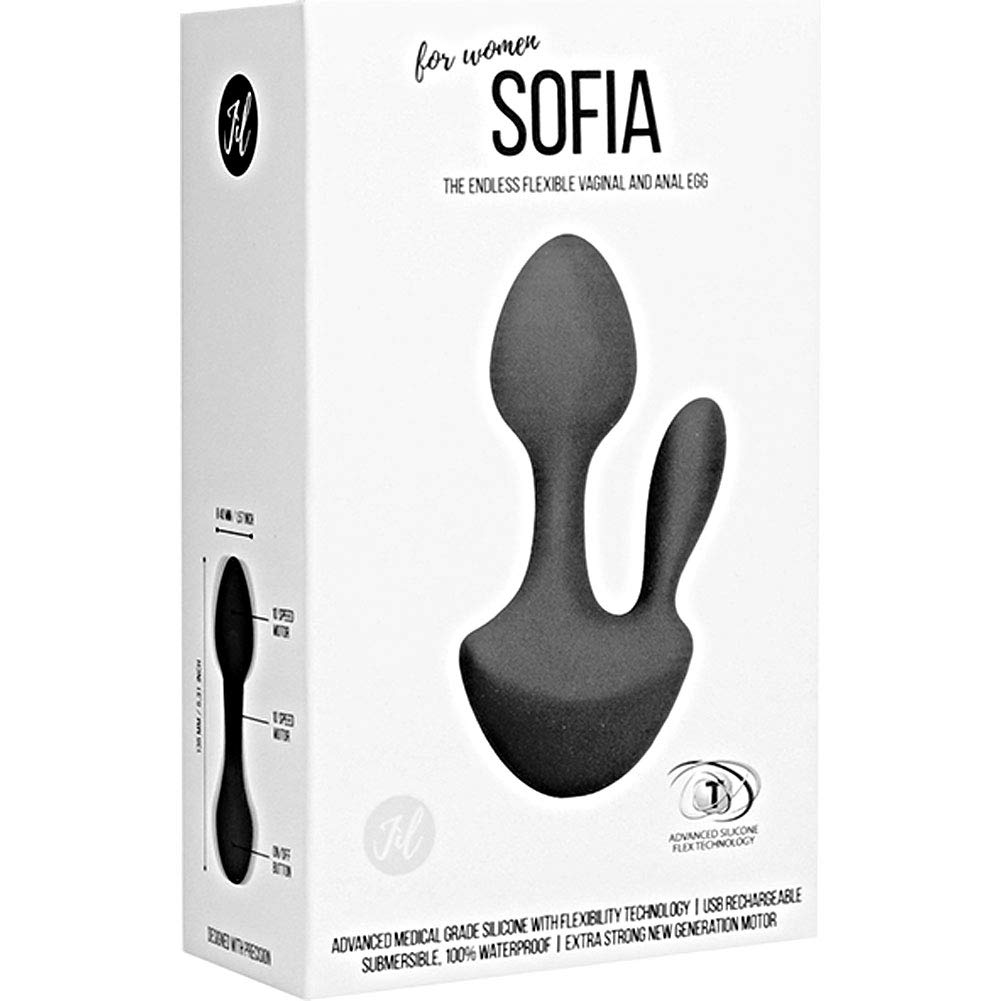 Sofia Black Silicone Egg Vibrator by Shots America - Discreet & Powerful Personal Massager for Intimate Relaxation & Pleasure