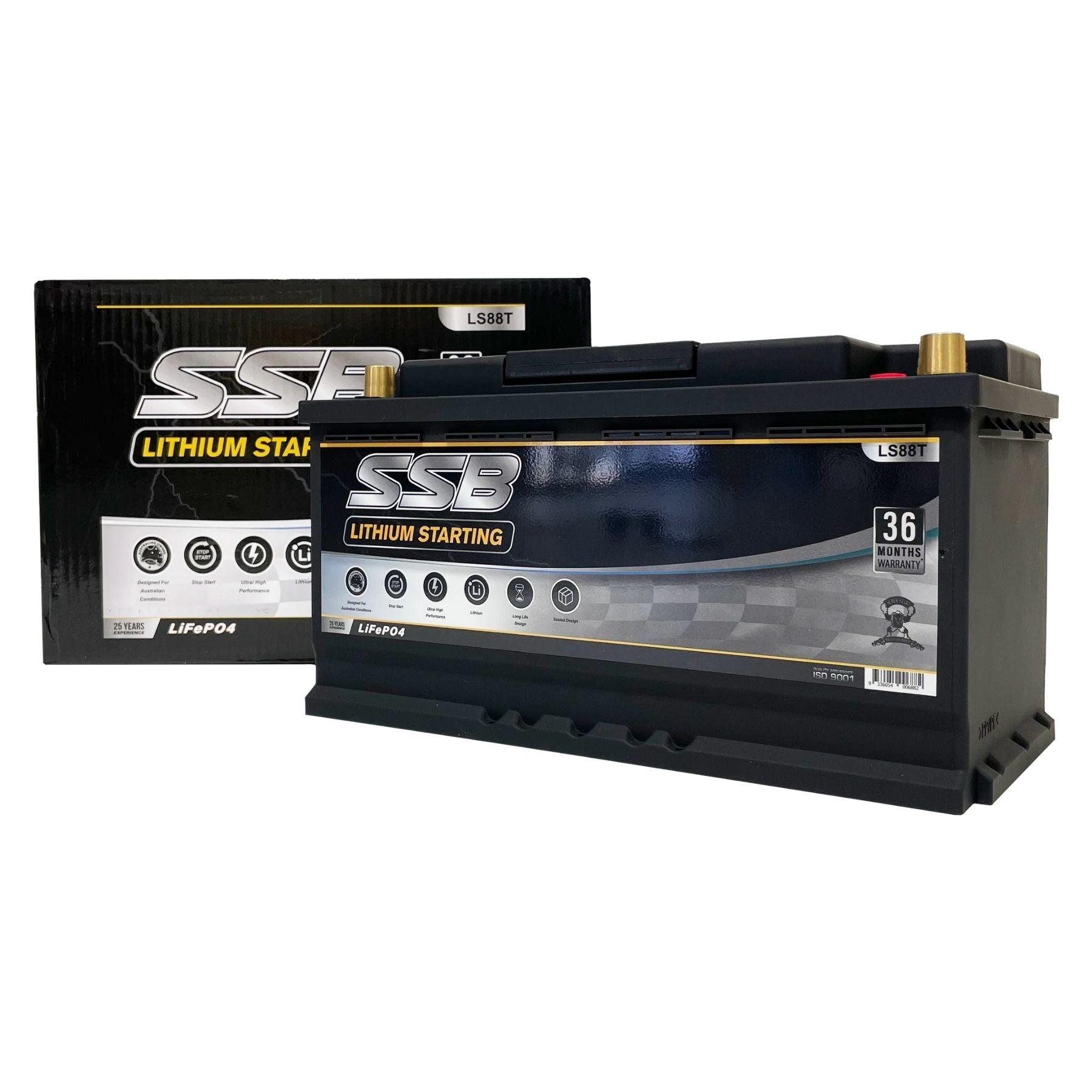SSB LS88T 12V 100Ah 1800CCA Lithium Starting Battery - High Performance Marine/RV/Truck Battery for Boats, Campers & Heavy-Duty Vehicles