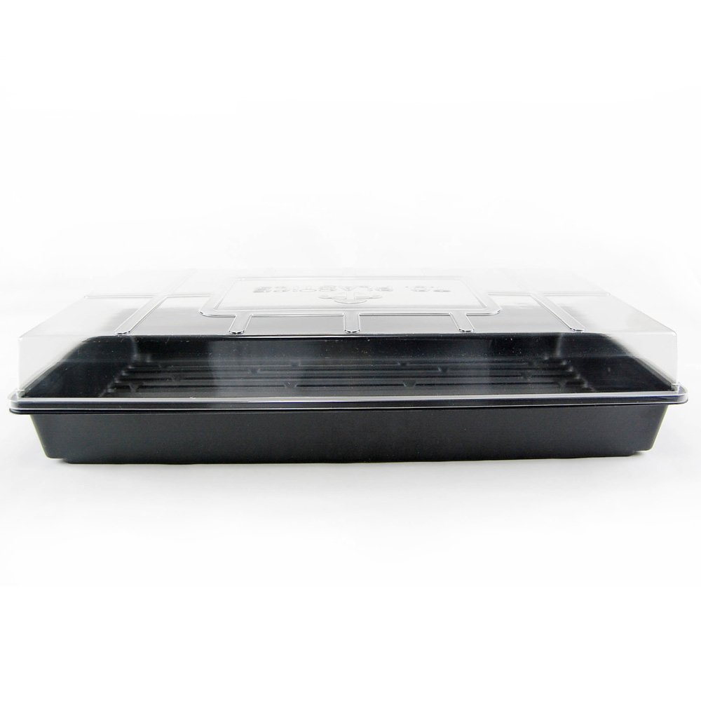 50 Pack Clear Plastic Humidity Domes for Plants - Fits 10x20 Inch Seedling Trays | Greenhouse Propagation Covers for Indoor Gardening & Hydroponic Systems | Perfect for Seed Starting, Cloning & Plant Propagation