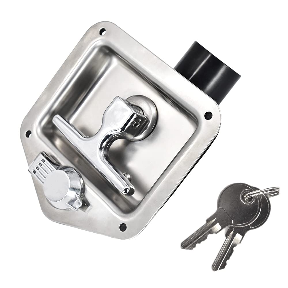 Heavy Duty RV Trailer Toolbox T-Handle Cam Latch Lock - Folding Handle for RV Camper Truck Toolbox & Trailer Doors | Durable Security Lock for Outdoor Storage & Travel Use