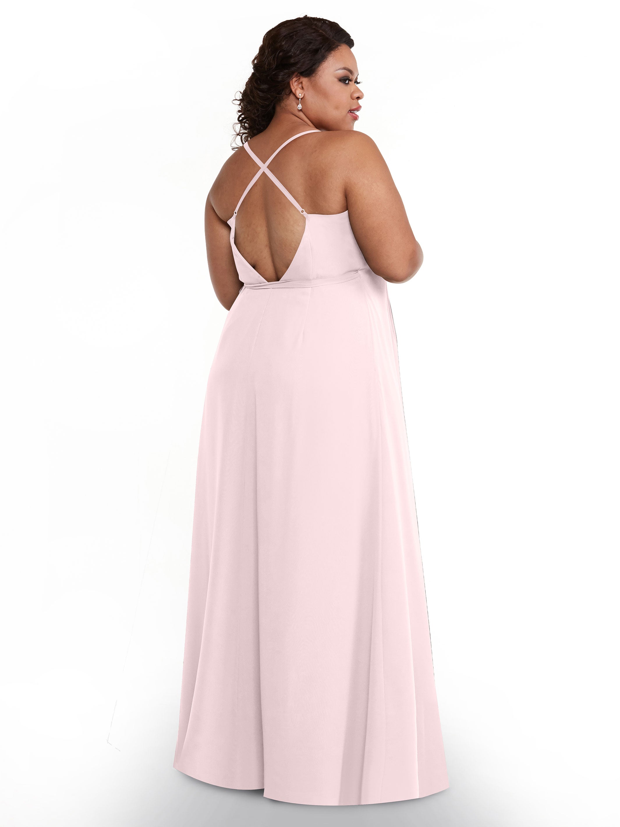 Elegant 80171 Sheath Chiffon Bridesmaid Dress with Adjustable Self-Tie Sash - Perfect for Weddings, Formal Events & Special Occasions
