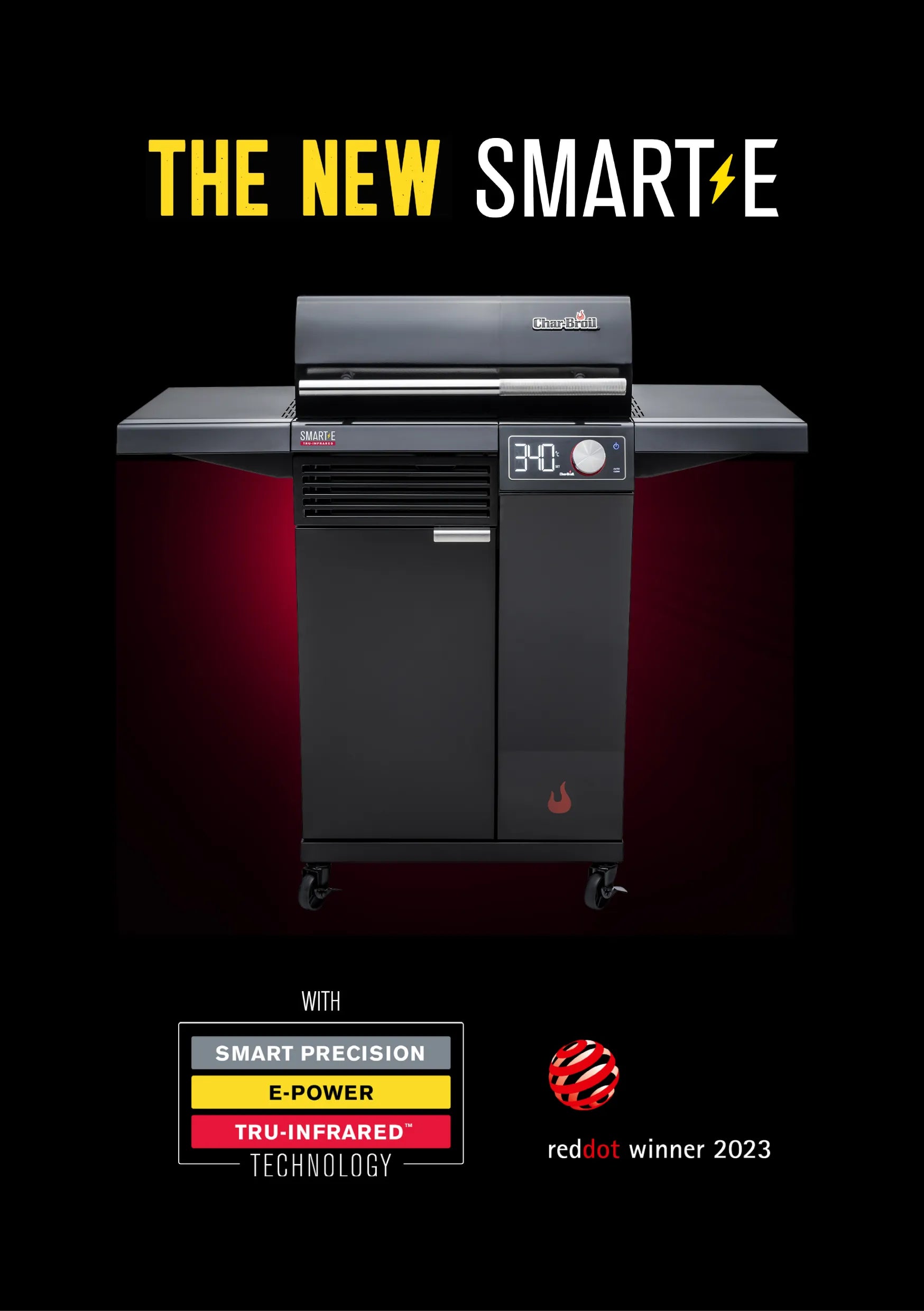 Char-Broil SMART-E Electric Grill - Black | Indoor/Outdoor Use | Perfect for Patio, Deck, and Small Spaces