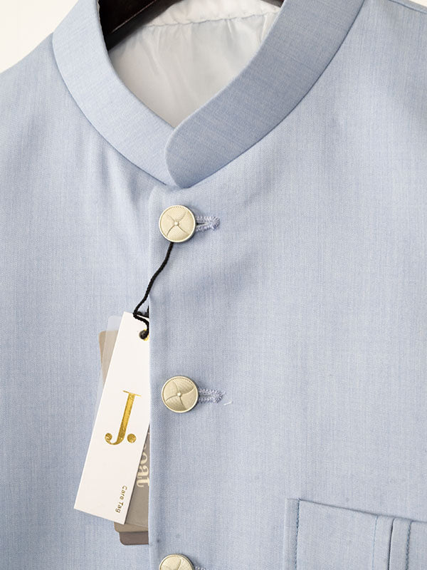 Stylish Sky Blue Waistcoat for Men | J. Junaid Jamshed | Perfect for Weddings, Office & Formal Events
