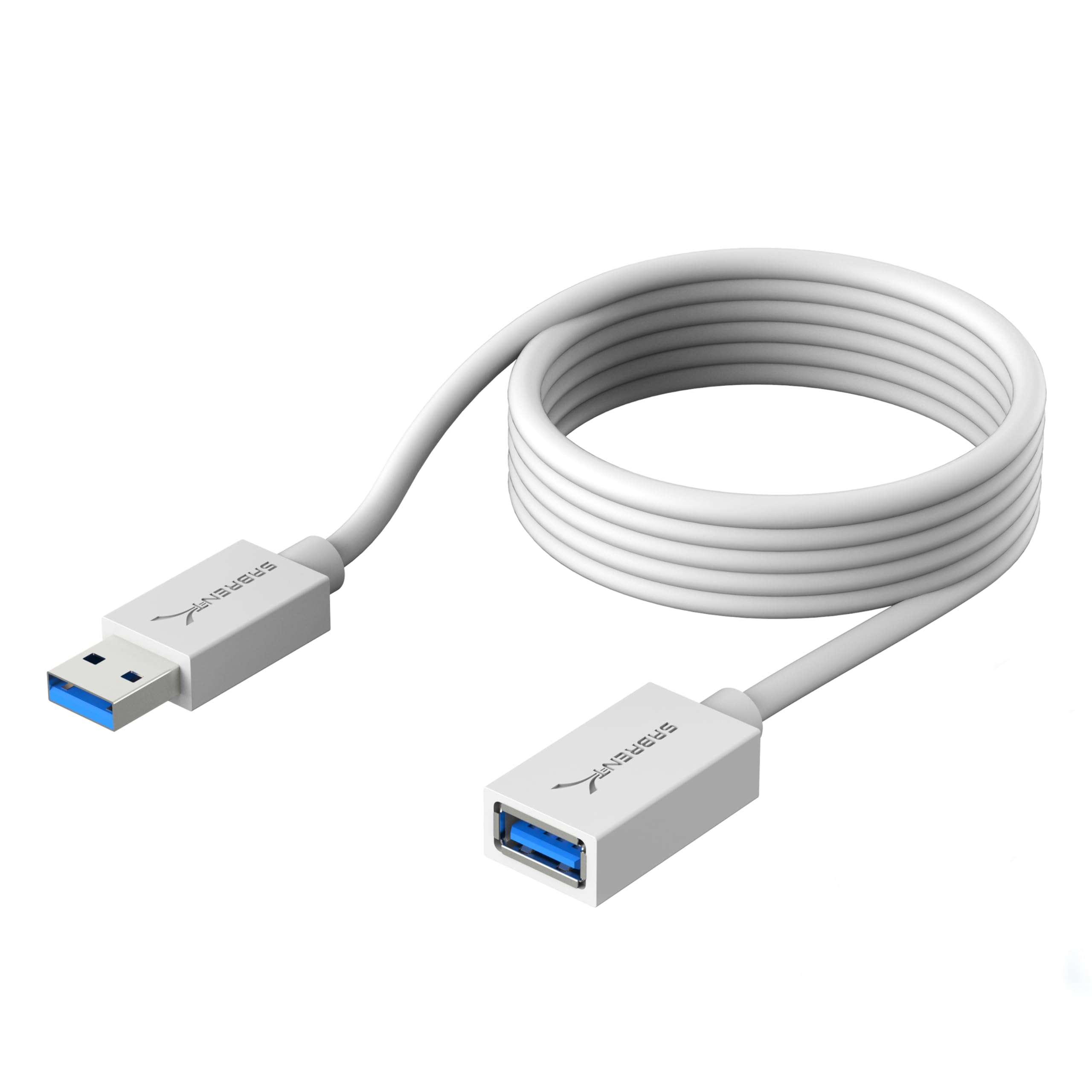 Sabrent 1.8m USB 3.2 Extension Cable - A to Female 5Gbps for PC, Printer, PS5 & Hard Drives