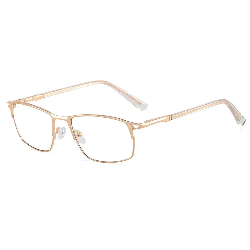 CCspace Unisex Full Rim Irregular Square Alloy Eyeglasses Frame 301402 - Trendy Lightweight Glasses for Men & Women, Perfect for Reading, Working, and Daily Fashion Accessories