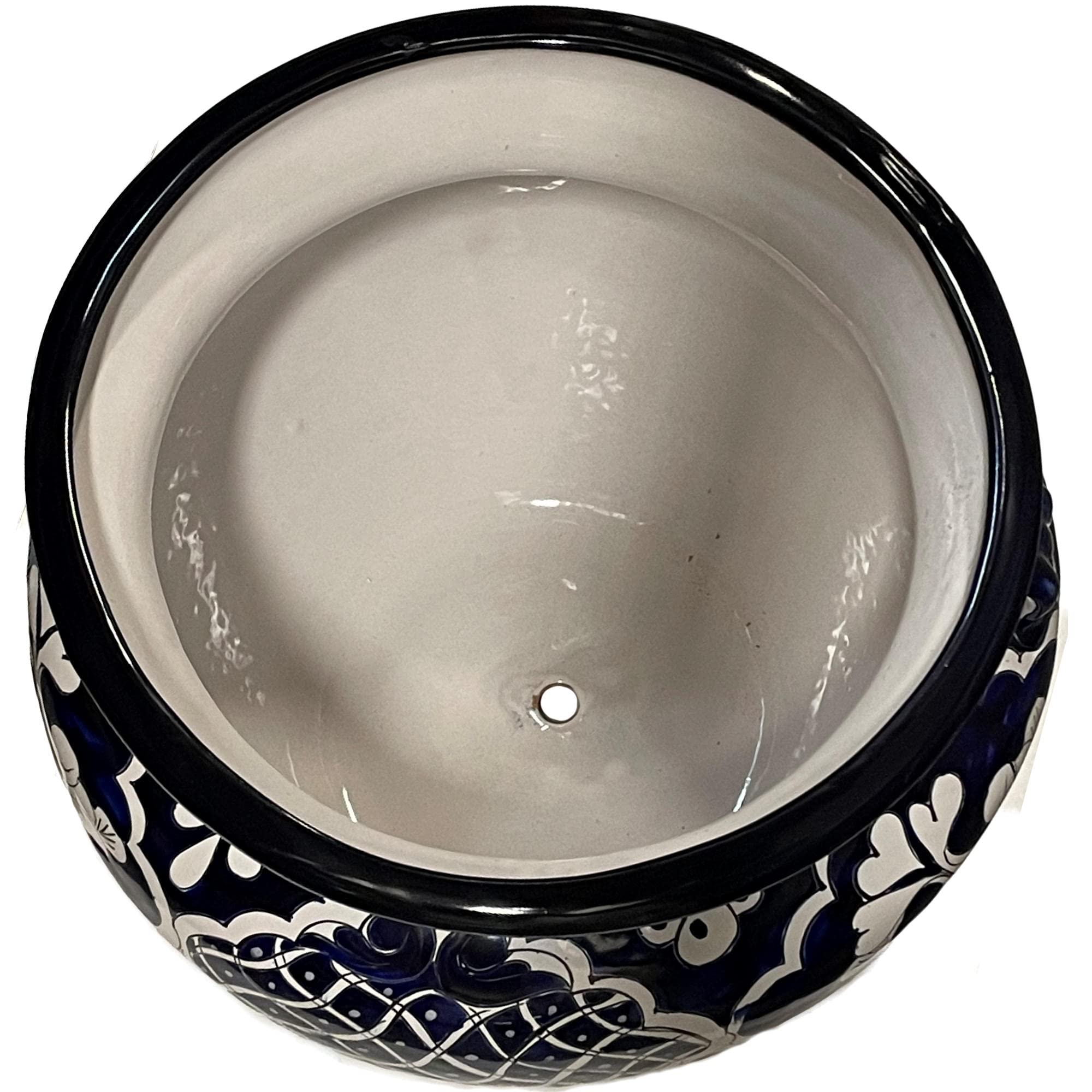 Large Zacan Mexican Talavera Ceramic Garden Pot for Indoors & Outdoors – Perfect for Plants, Flowers, and Home Decor