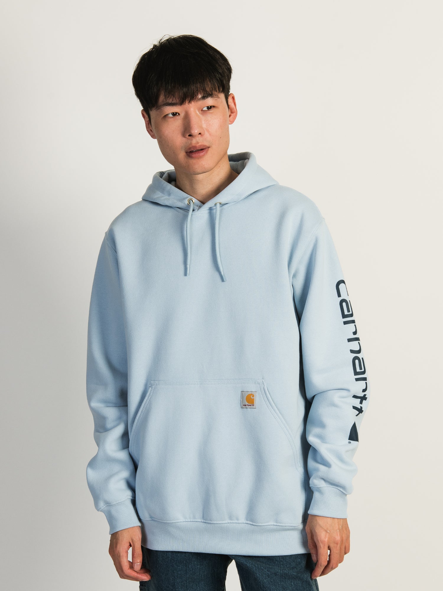 Carhartt Men's Sleeve Pullover Hoodie - Heavyweight Cotton Fleece Sweatshirt for Work, Outdoor & Casual Wear