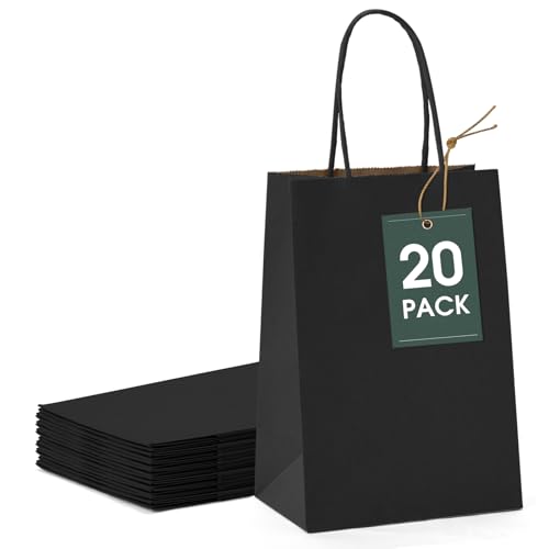 Black 5.25x3.75x8 Inch 20Pcs