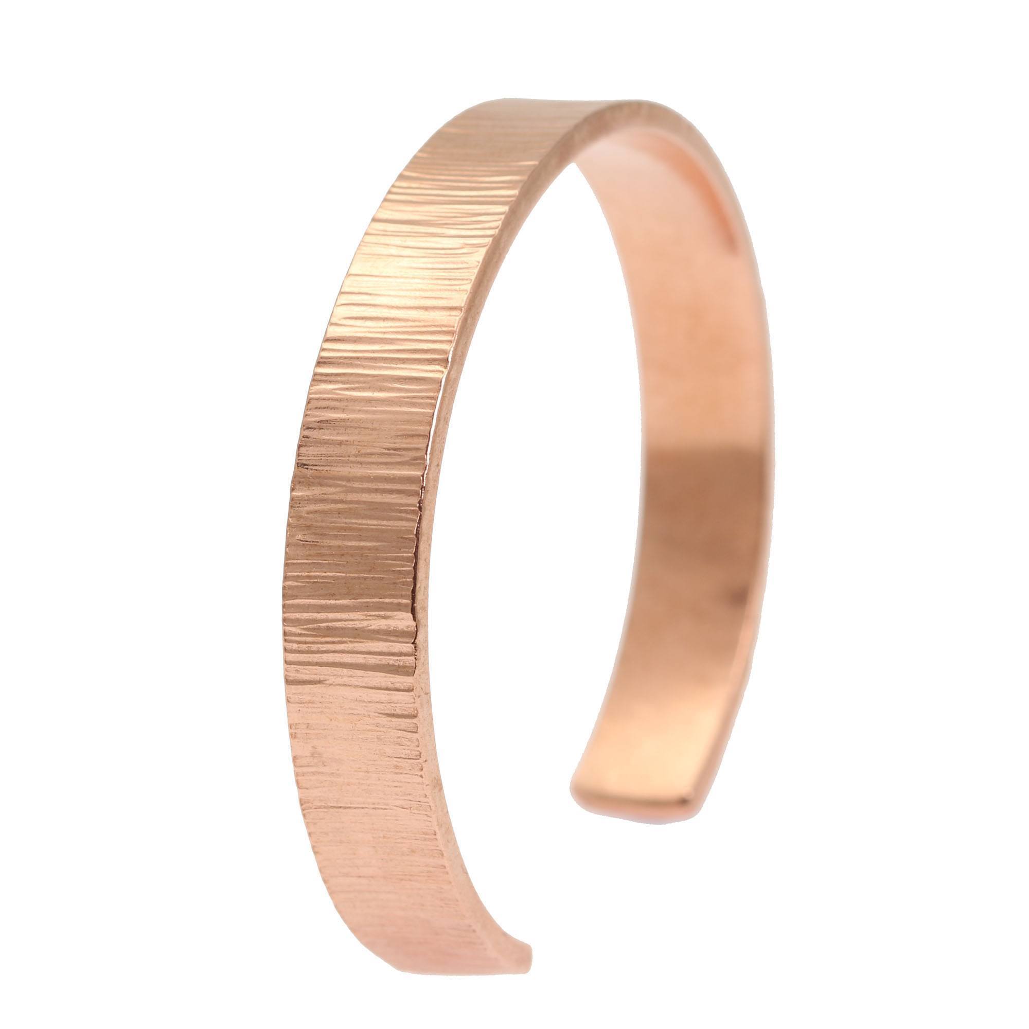 10mm Wide Chased Solid Copper Cuff Bracelet for Women - Handmade Boho Jewelry, Gift for Her, Perfect for Weddings & Special Occasions