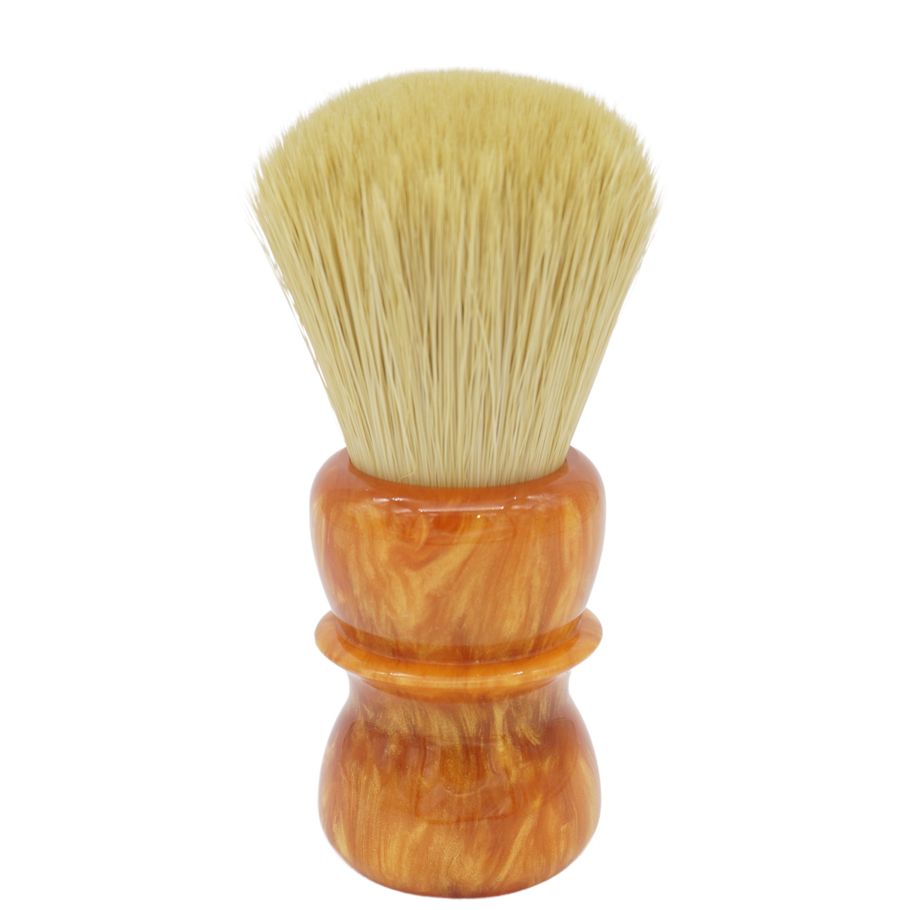 AP Shave Co. 24mm Faux Boar Synthetic Shaving Brush - Golden Butterscotch Handle | Premium Shaving Brush for Men | Perfect for Wet Shaving & Grooming Routine