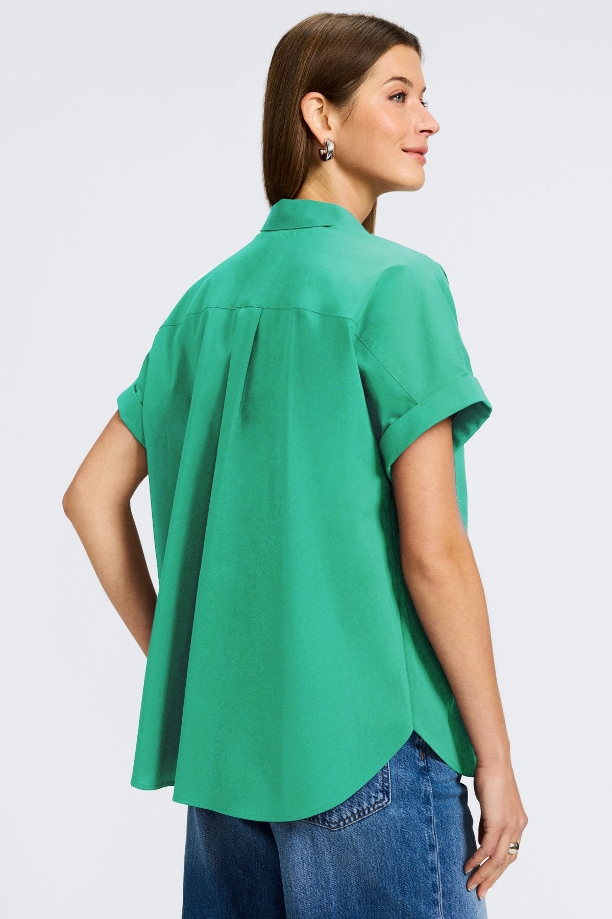 Abigail No Iron Stretch Short Sleeve Shirt - Wrinkle-Free Comfortable Blouse for Women | Perfect for Office, Travel & Casual Wear