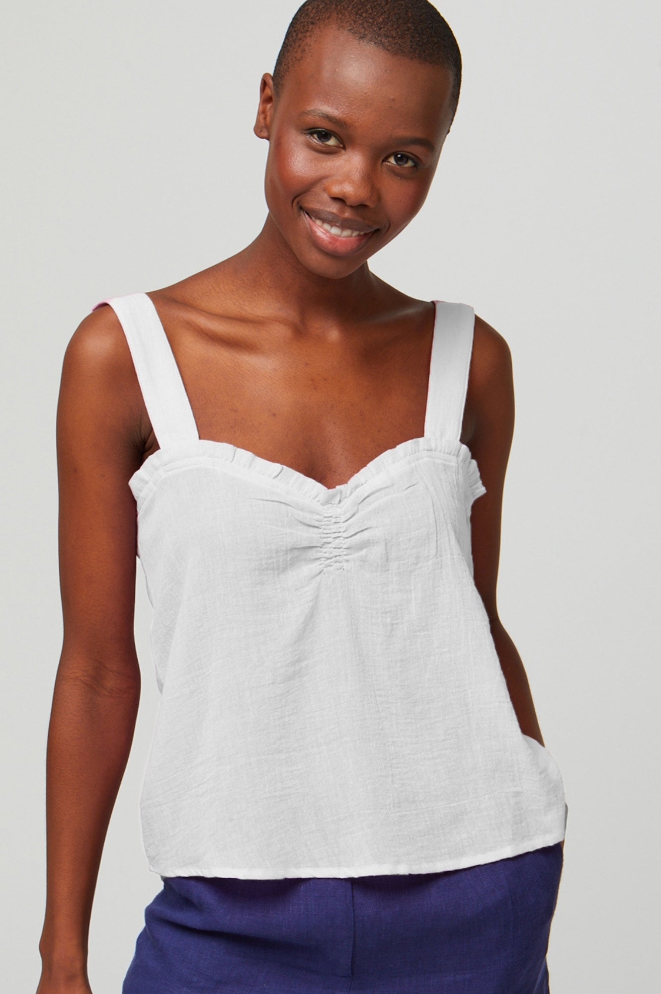 Piper Lace Trim White Blouse - Elegant Women's Fashion Top for Office, Date Night & Special Occasions