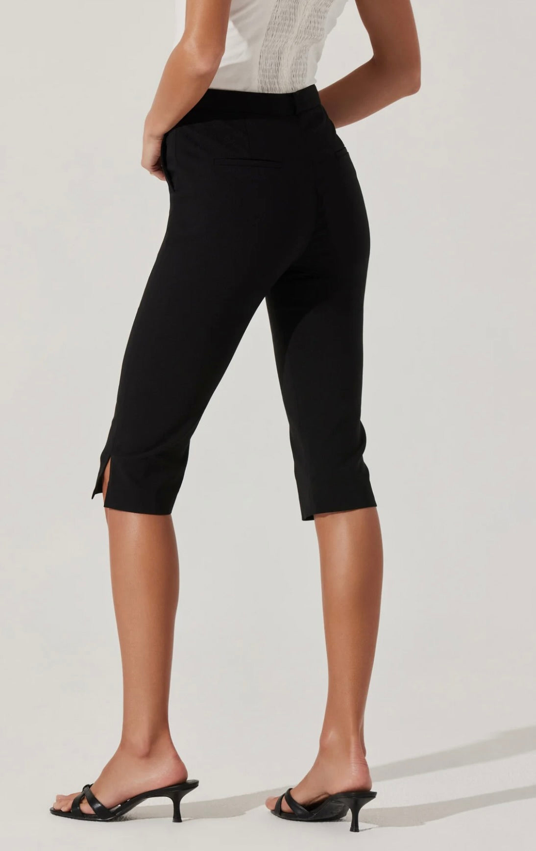 Cardin Slim Fit Capri Pants for Women - Stretchy High Waist Ankle Pants - Comfortable Casual & Work Pants for Office, Travel & Everyday Wear