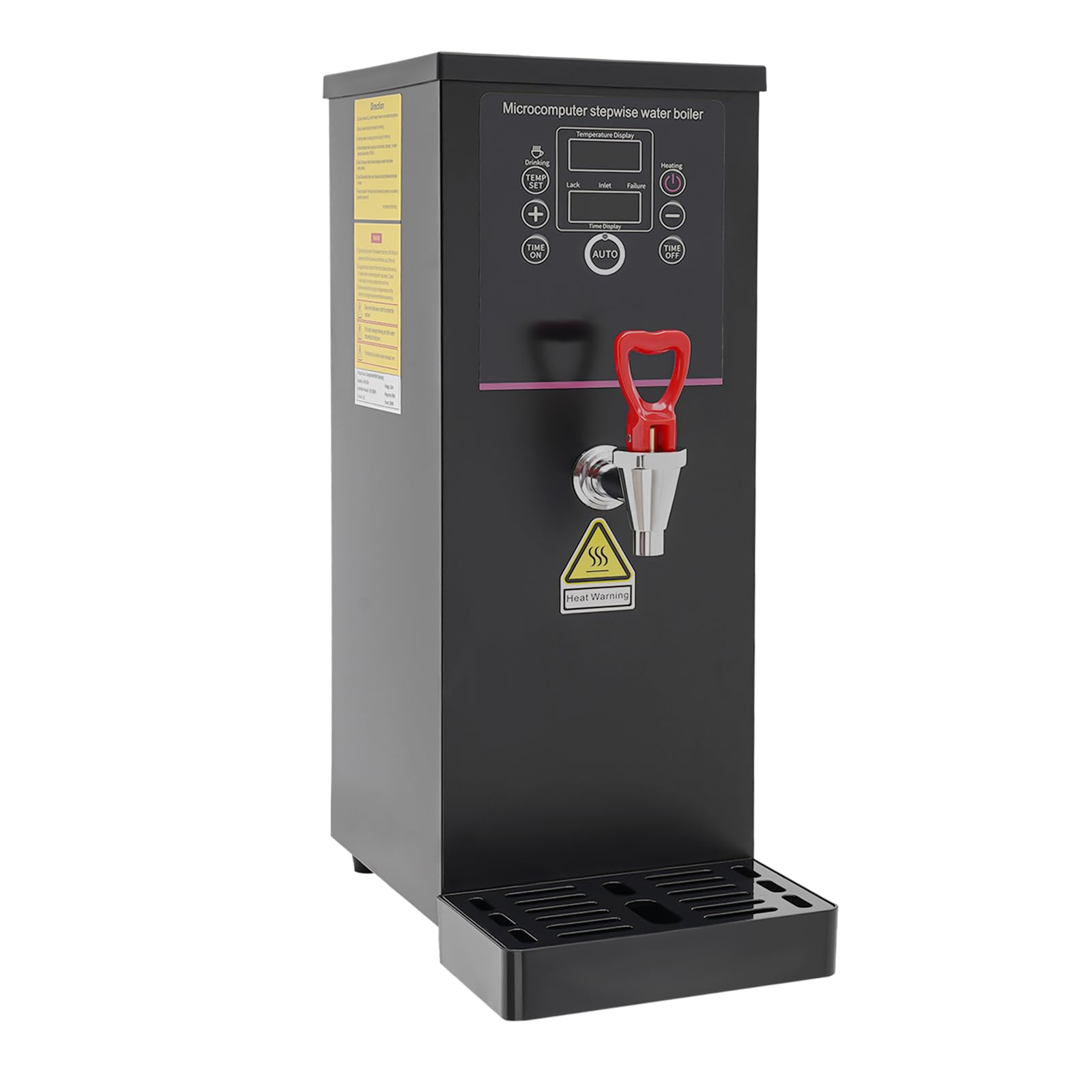 Commercial Hot Water Dispenser 25L/H - 2500W Fast Heating Stainless Steel Electric Boiler for Tea, Milk, Coffee - Perfect for Restaurants, Hotels & Cafes - Heavy Duty Black Water Heater for Commercial Use